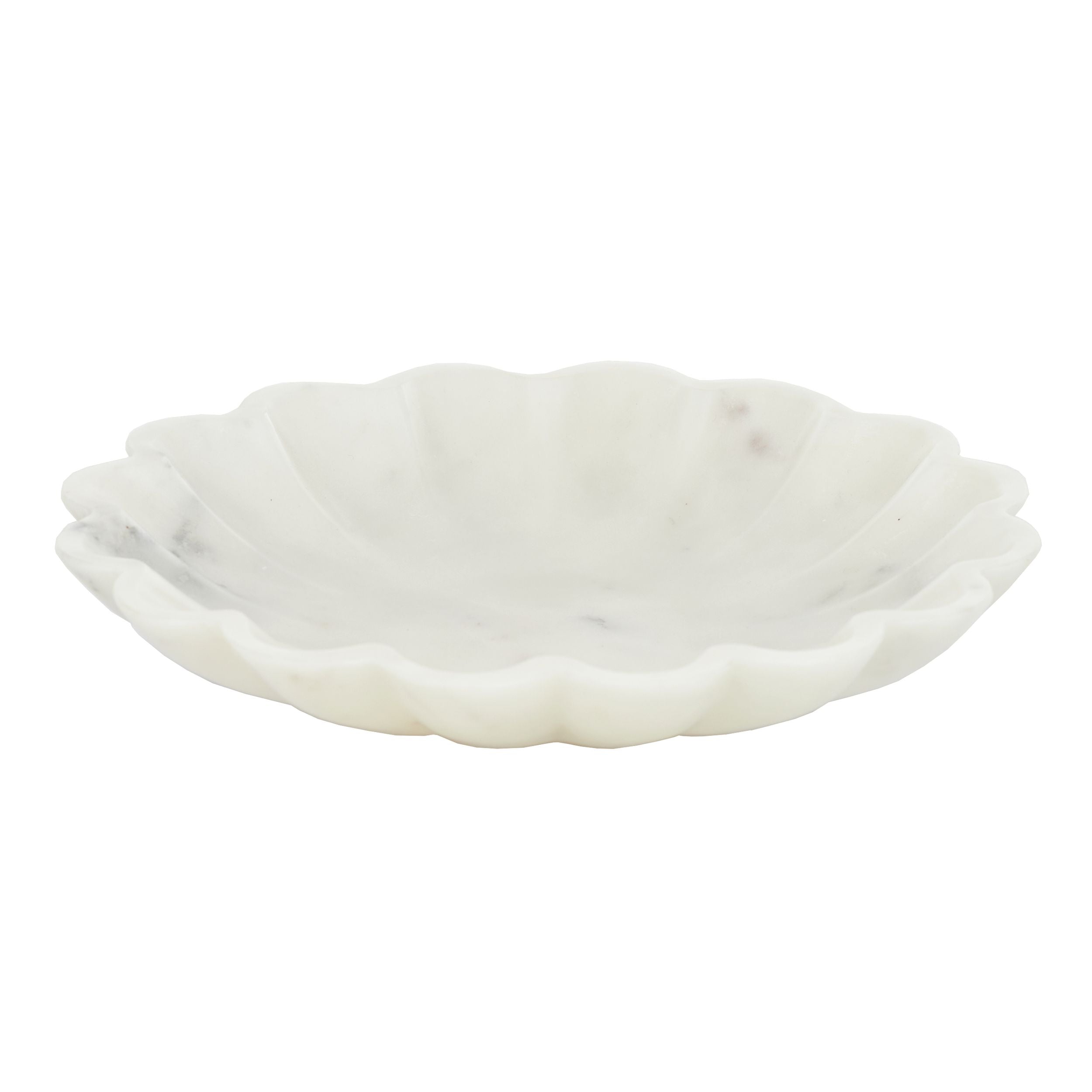 Coast To Coast Flor Marble Bowl 30x30x5cm White