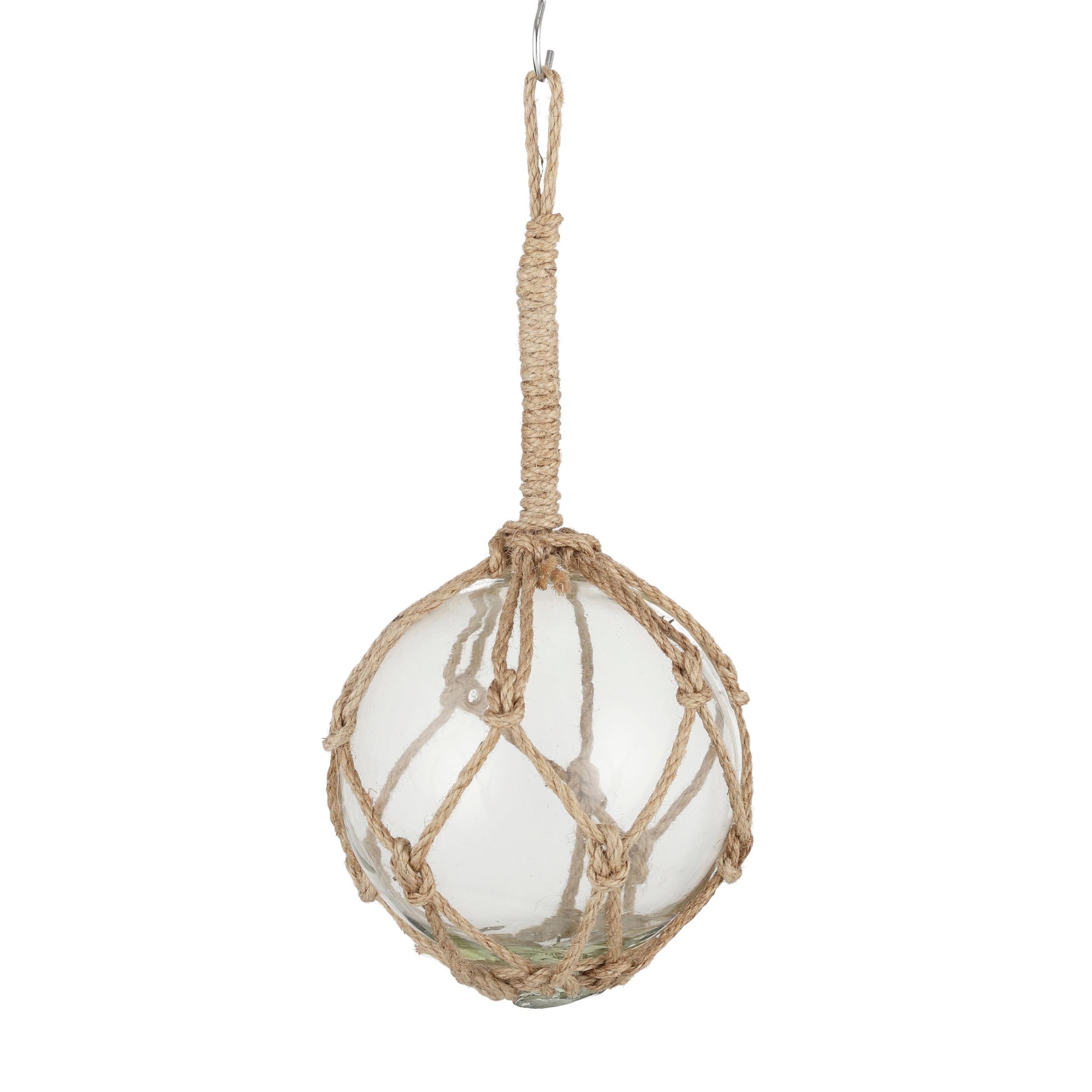 Coast To Coast Buoy Glass Ball with Rope Clear