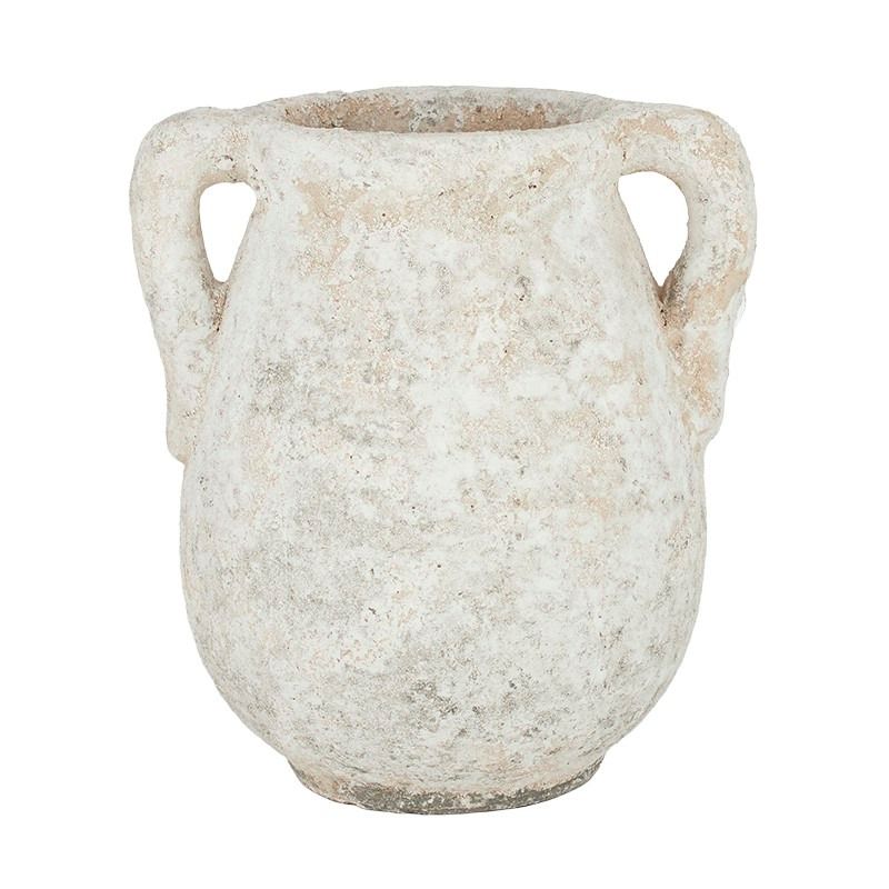 Coast To Coast Pompei Ceramic Urn -Rustic White