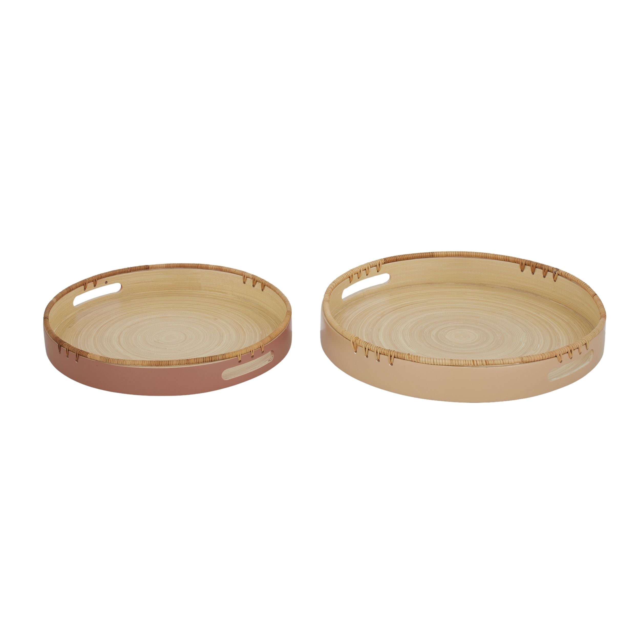 Assemble Bala Set of 2 Bamboo Trays Natural