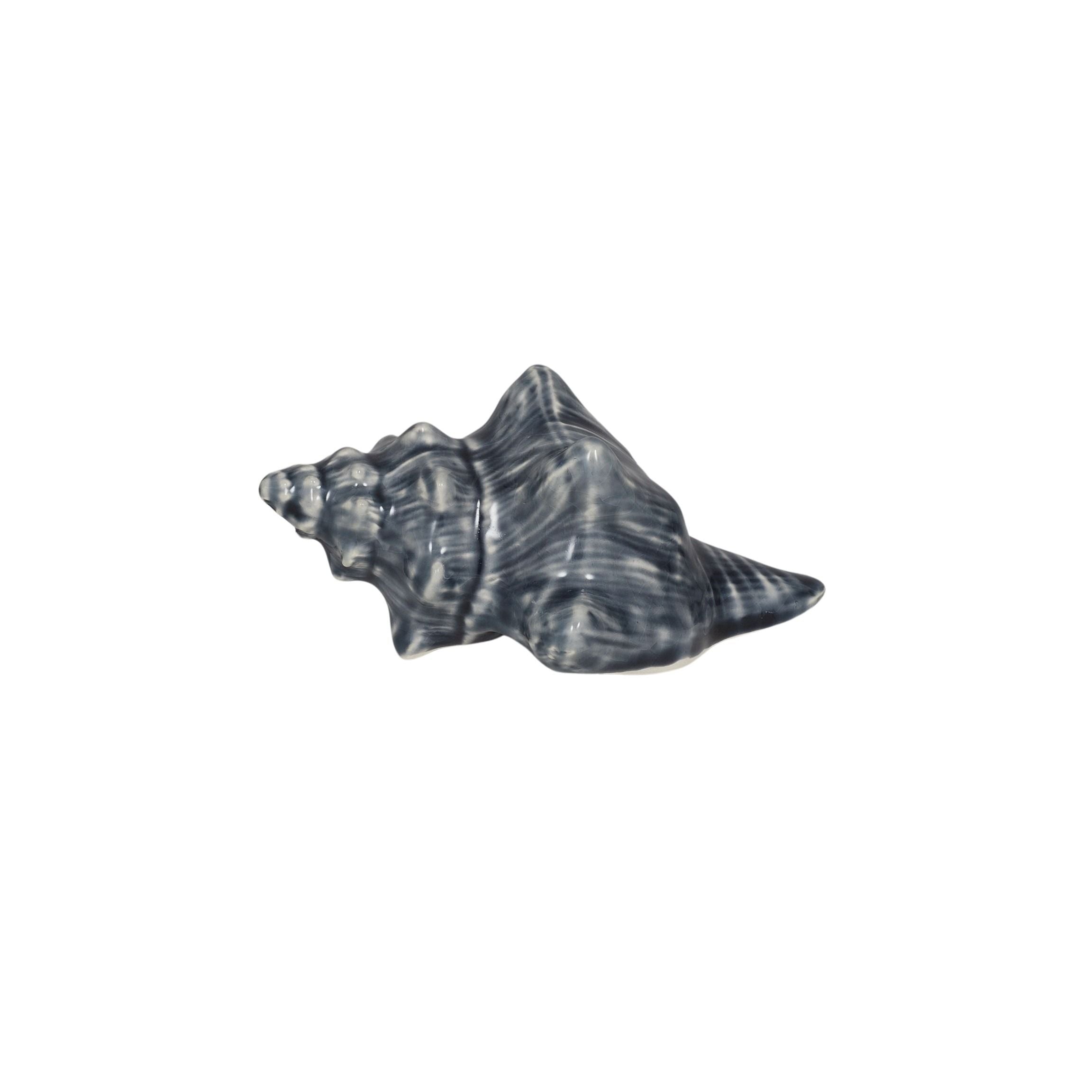 Coast To Coast Sea Snail Ceramic Shell Sculpture 13x9x6cm Blue