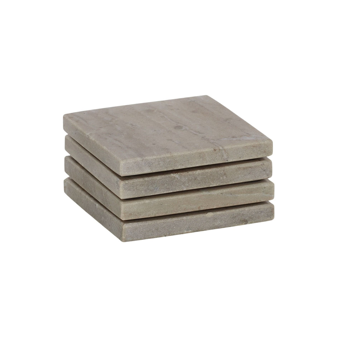 Assemble Neo Set of 4 Square Marble Coaster Beige