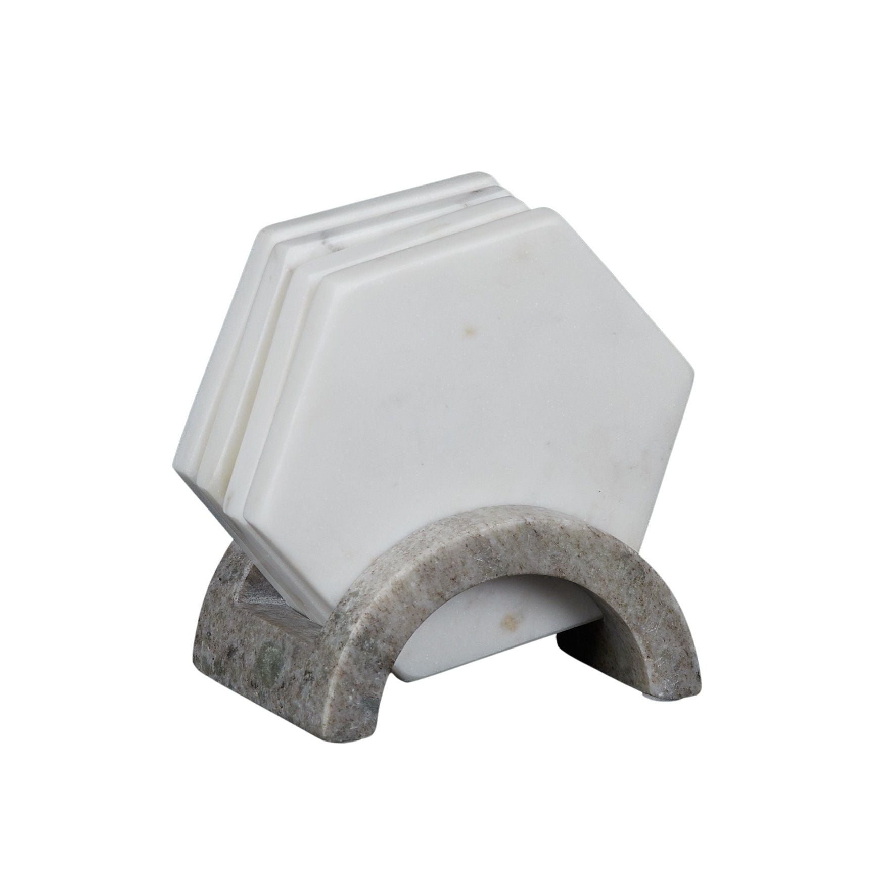 Assemble Kitson Set of 4 Marble Coasters White