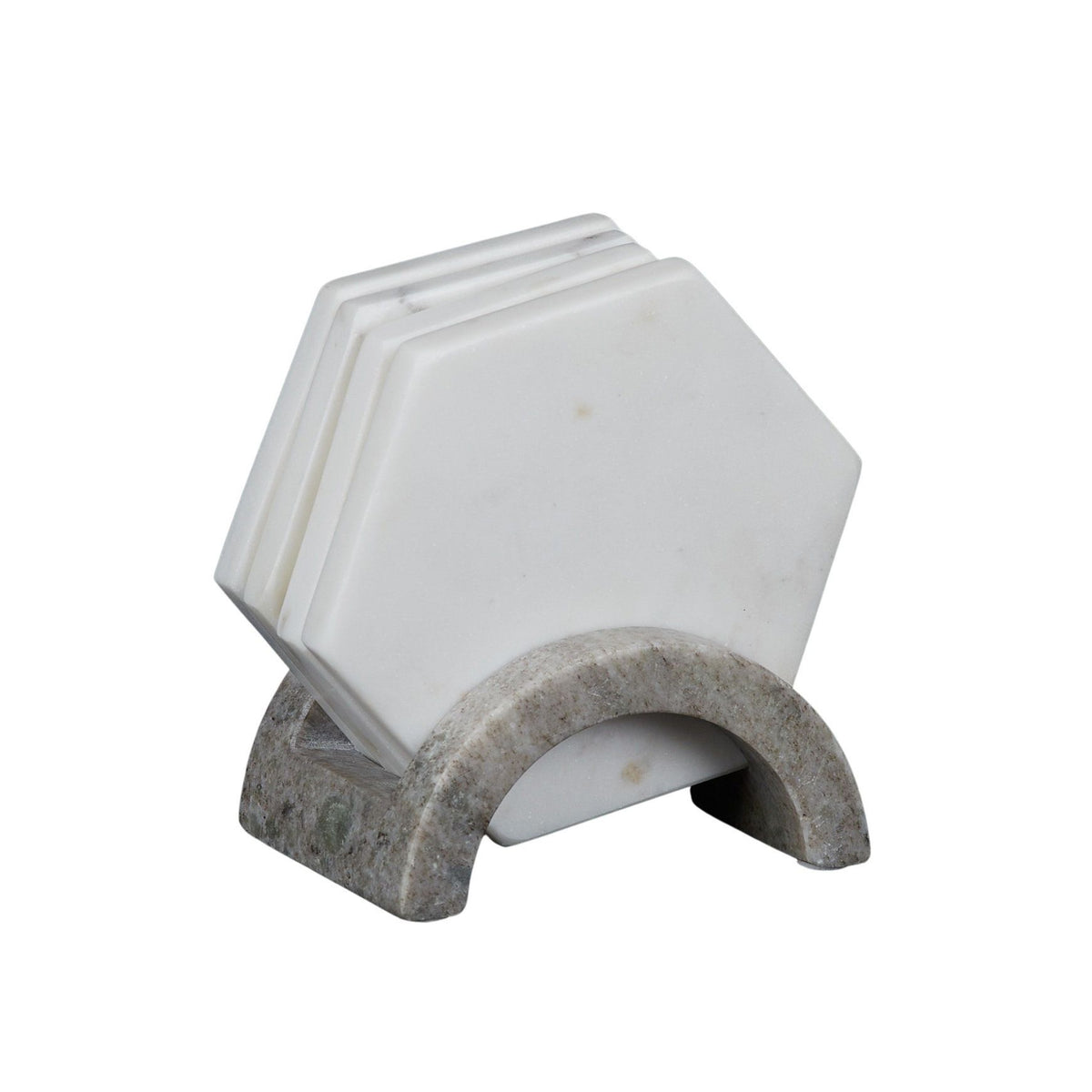 Assemble Kitson Set of 4 Marble Coasters White