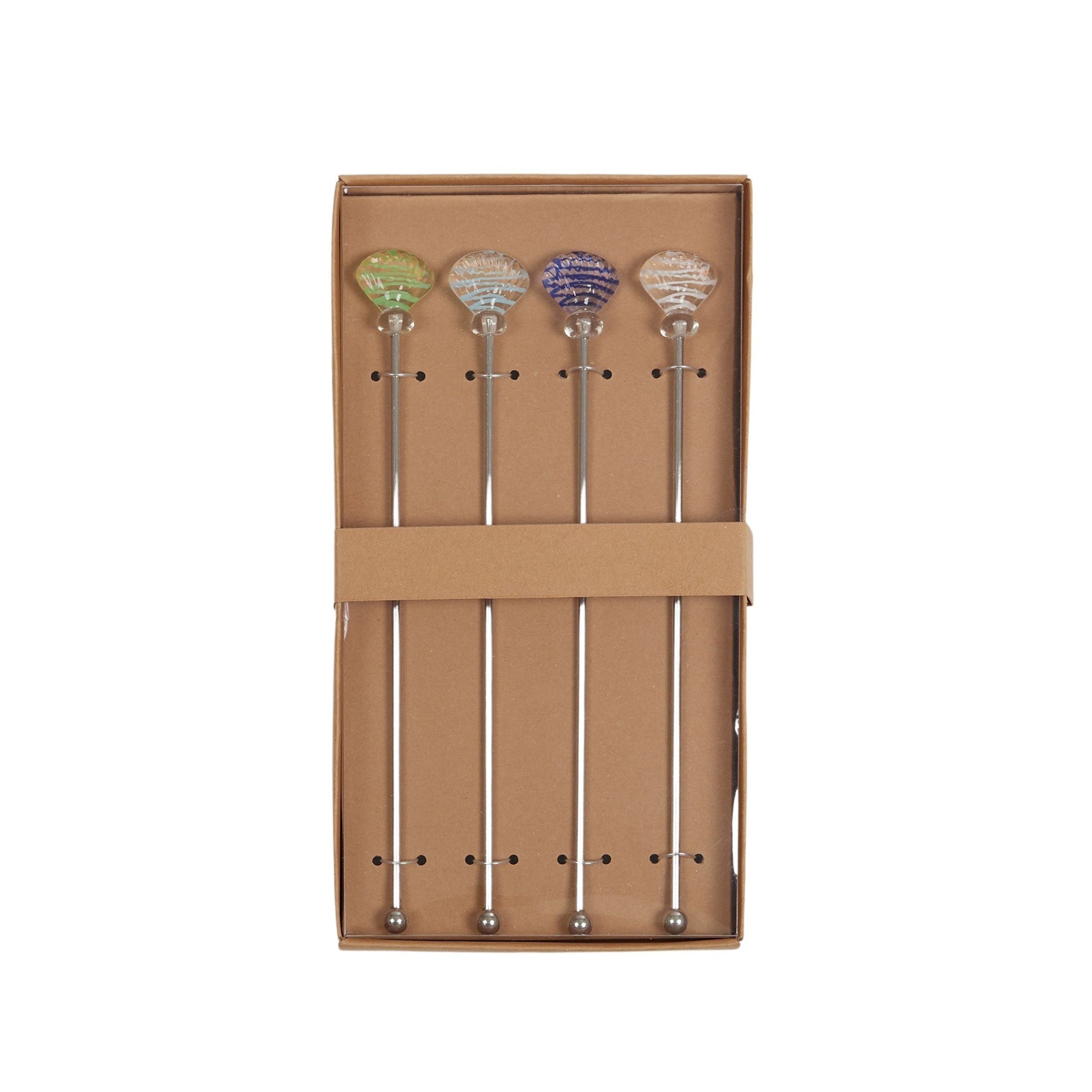 Assemble Miami Set of 4 Stainless Steel Stirrers Multi