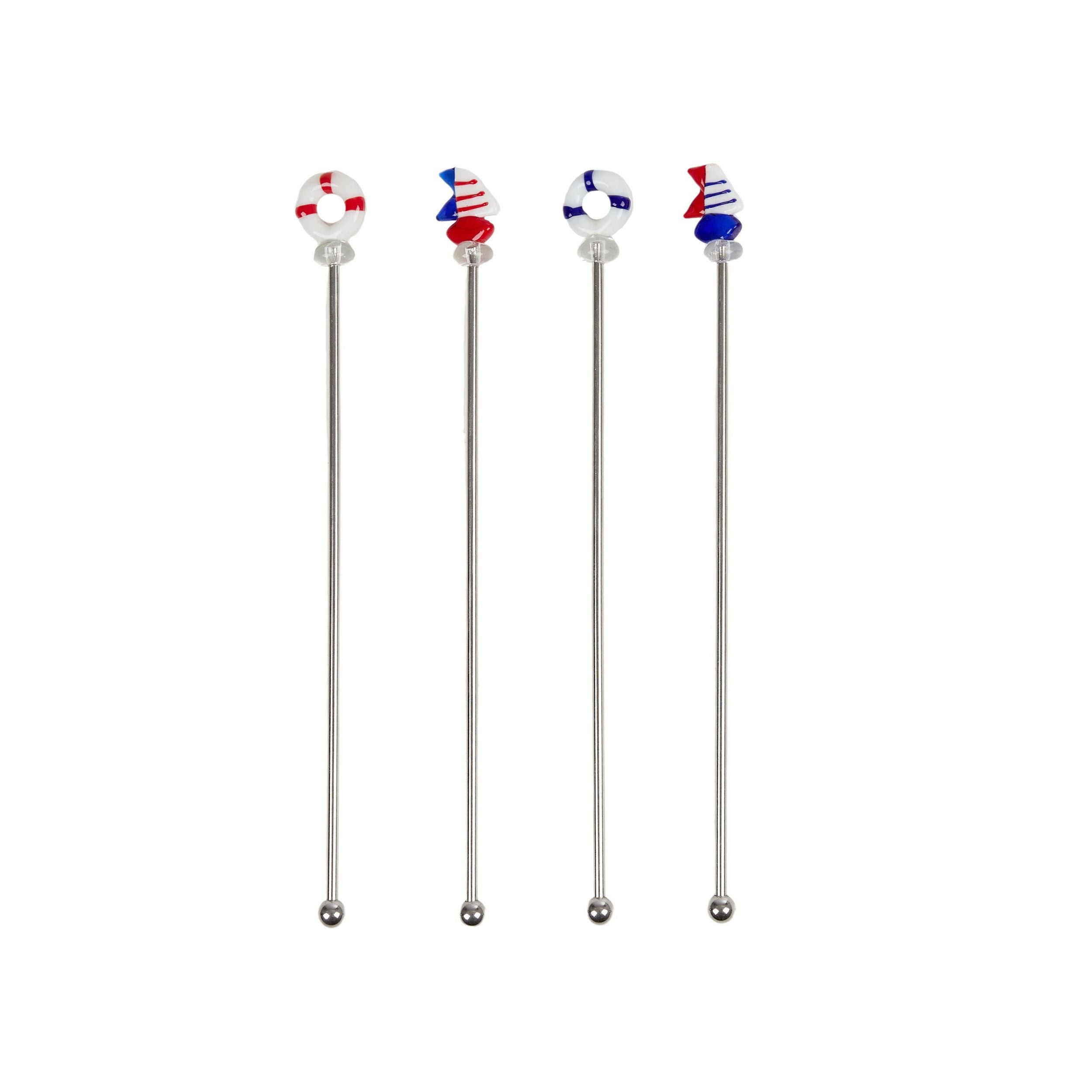 Assemble Ahoy Set of 4 Stainless Steel Stirrers Multi