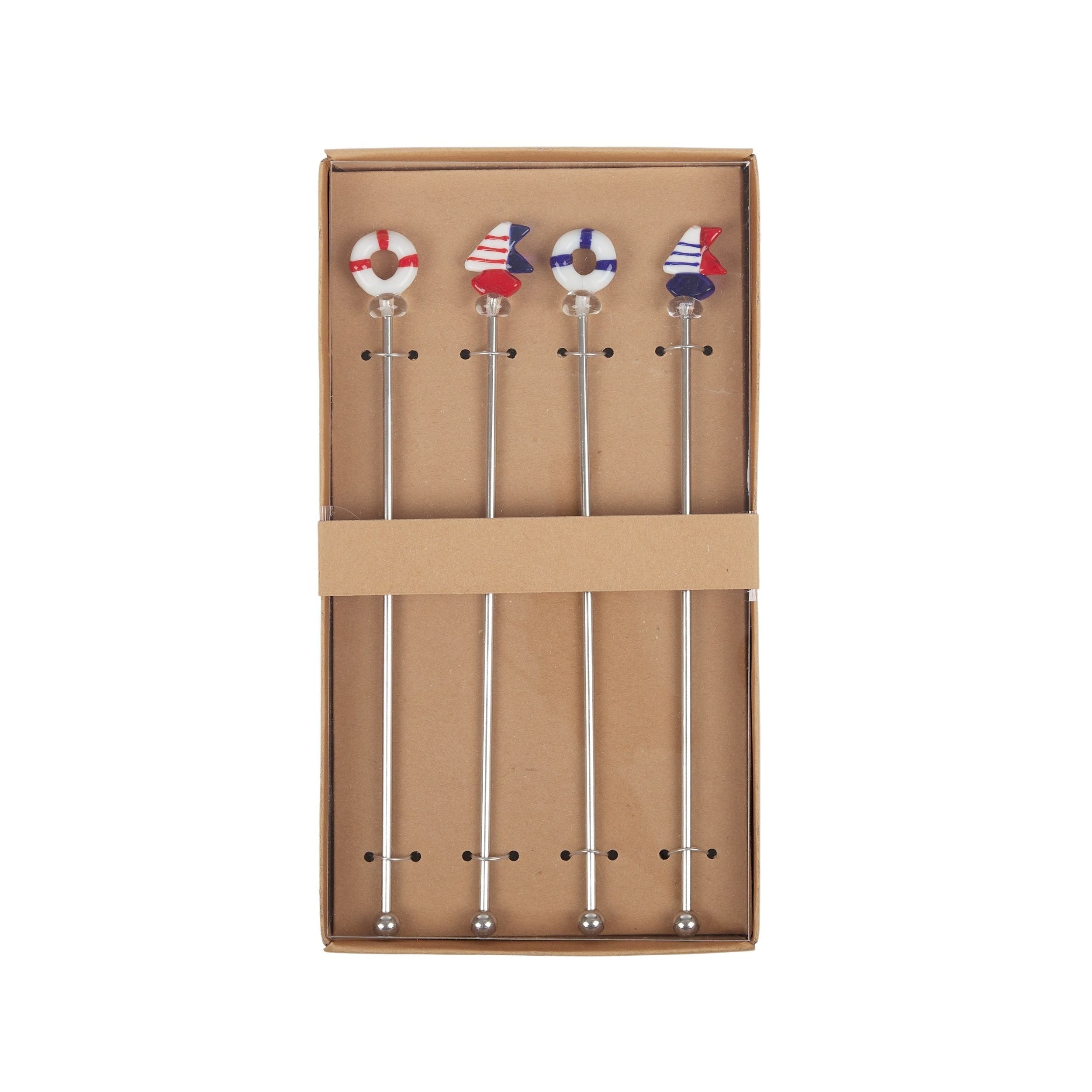 Assemble Ahoy Set of 4 Stainless Steel Stirrers Multi