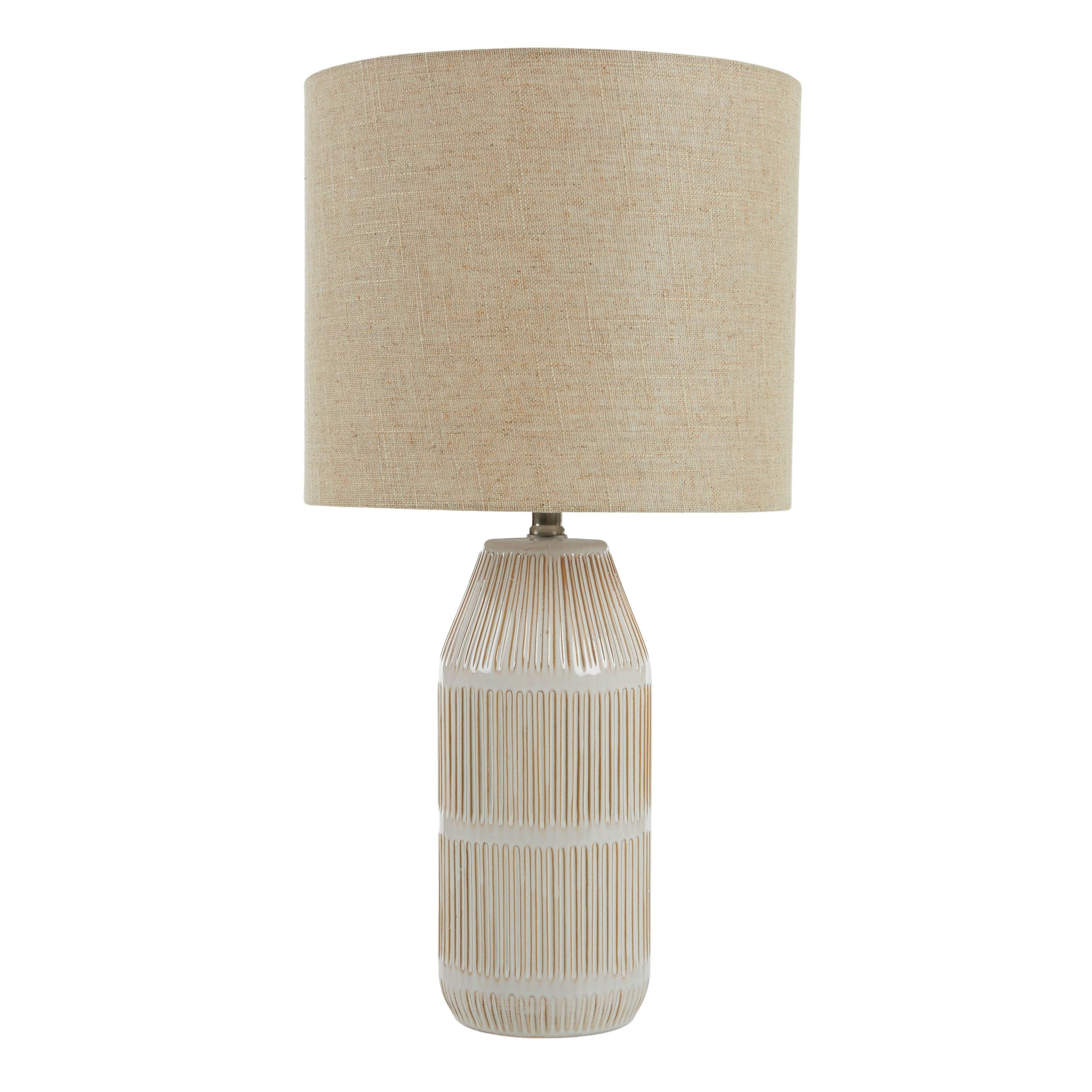 Coast To Coast Ronin Ceramic Lamp Ivory/Natural