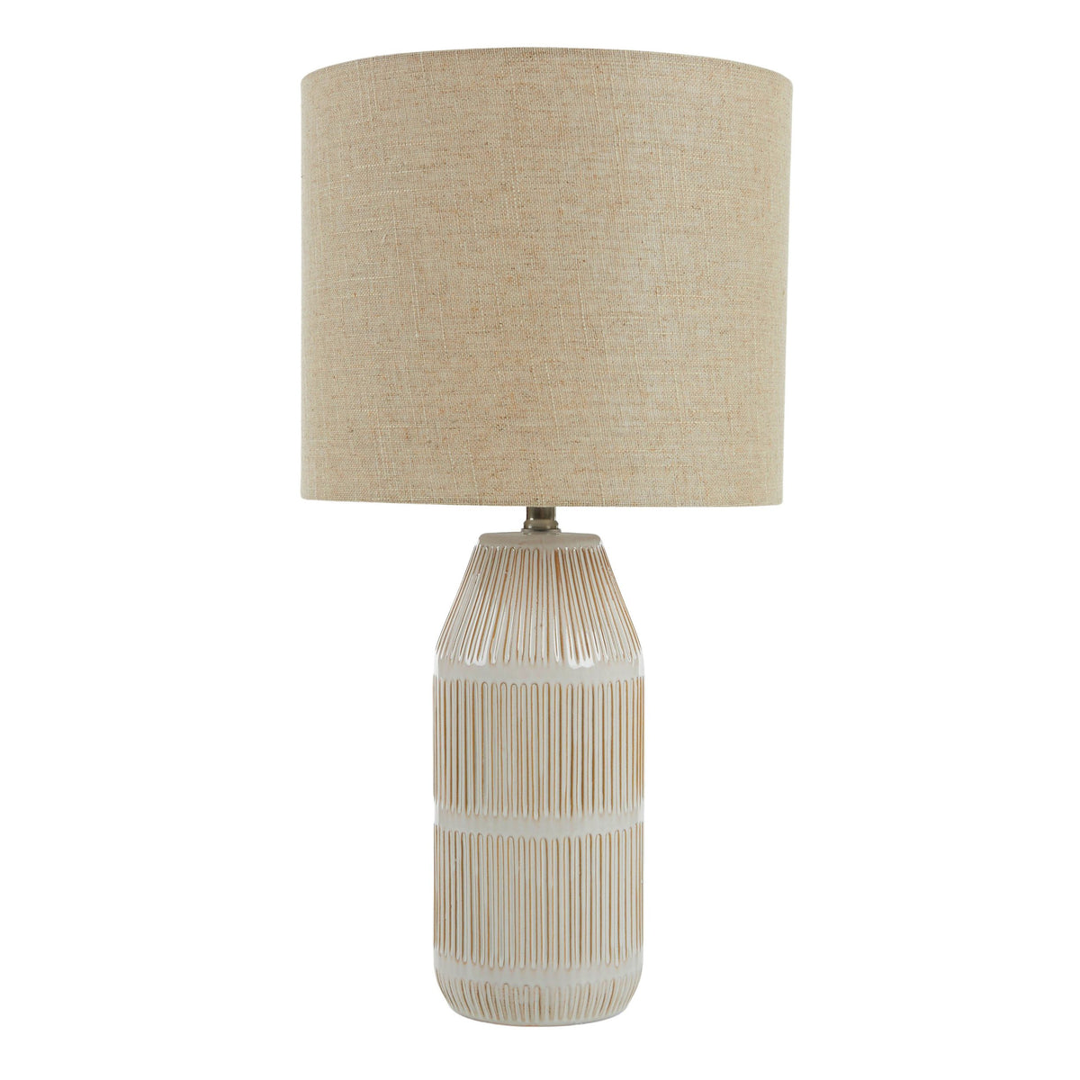 Coast To Coast Ronin Ceramic Lamp Ivory/Natural