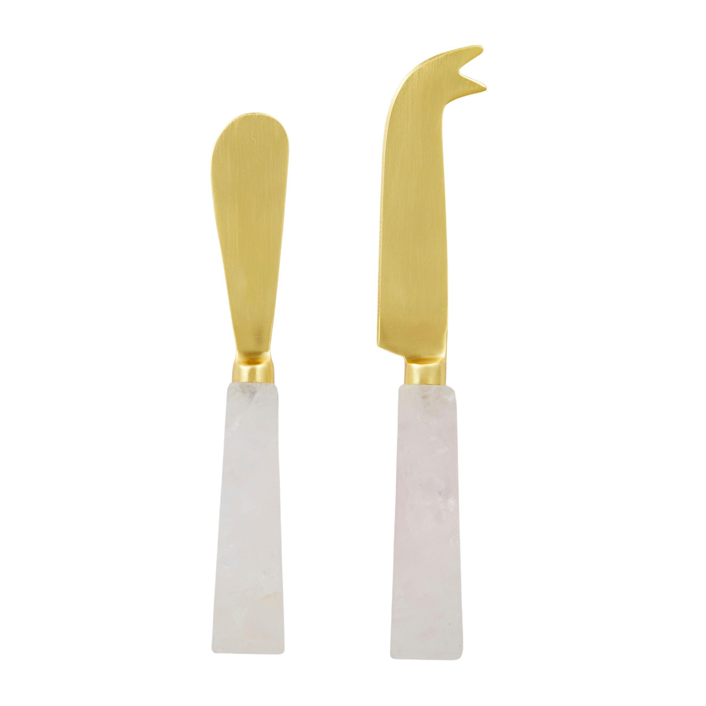 Assemble Moi Set of 2 Rose Quartz Cheese Knives