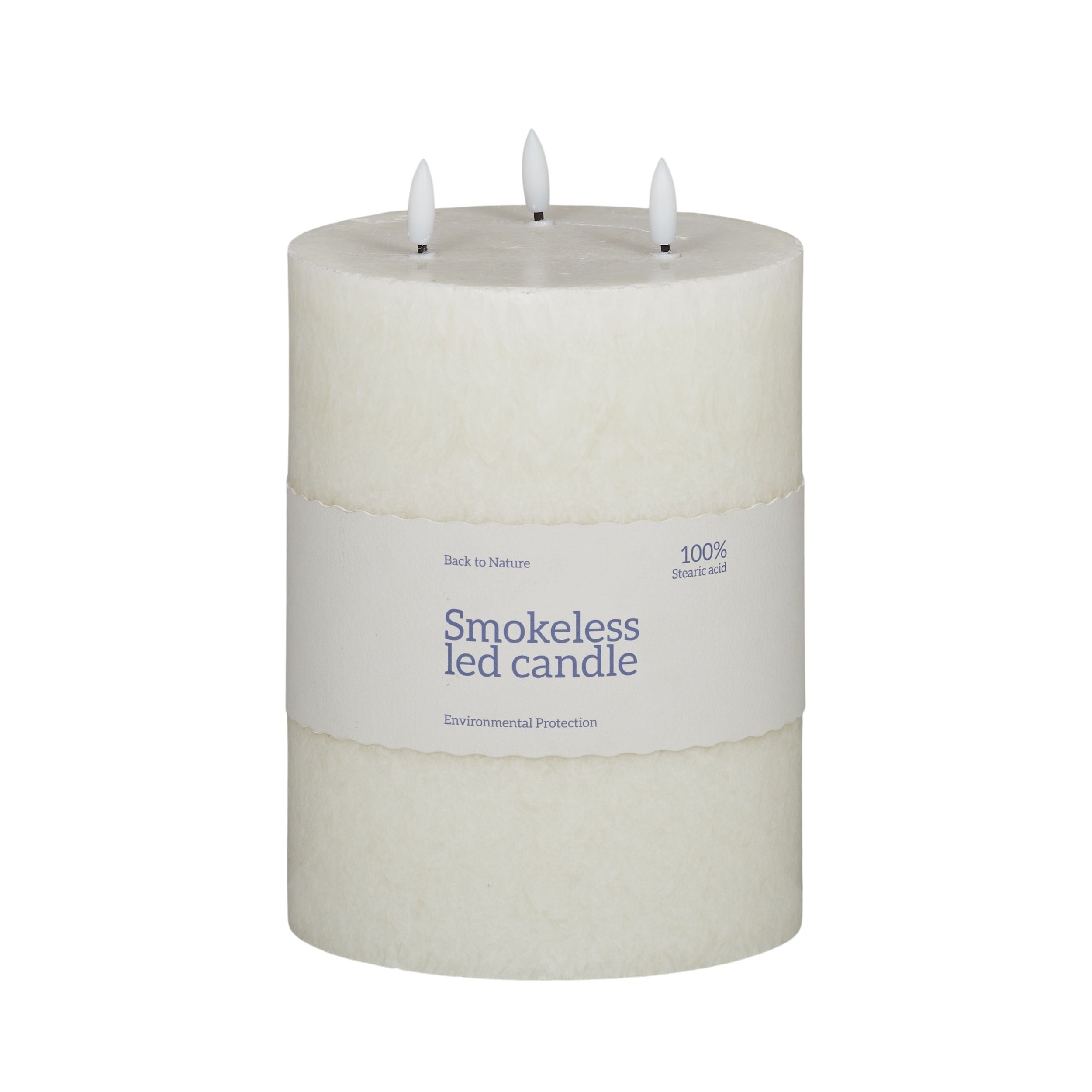 Elemental Illume Pillar LED Candle White