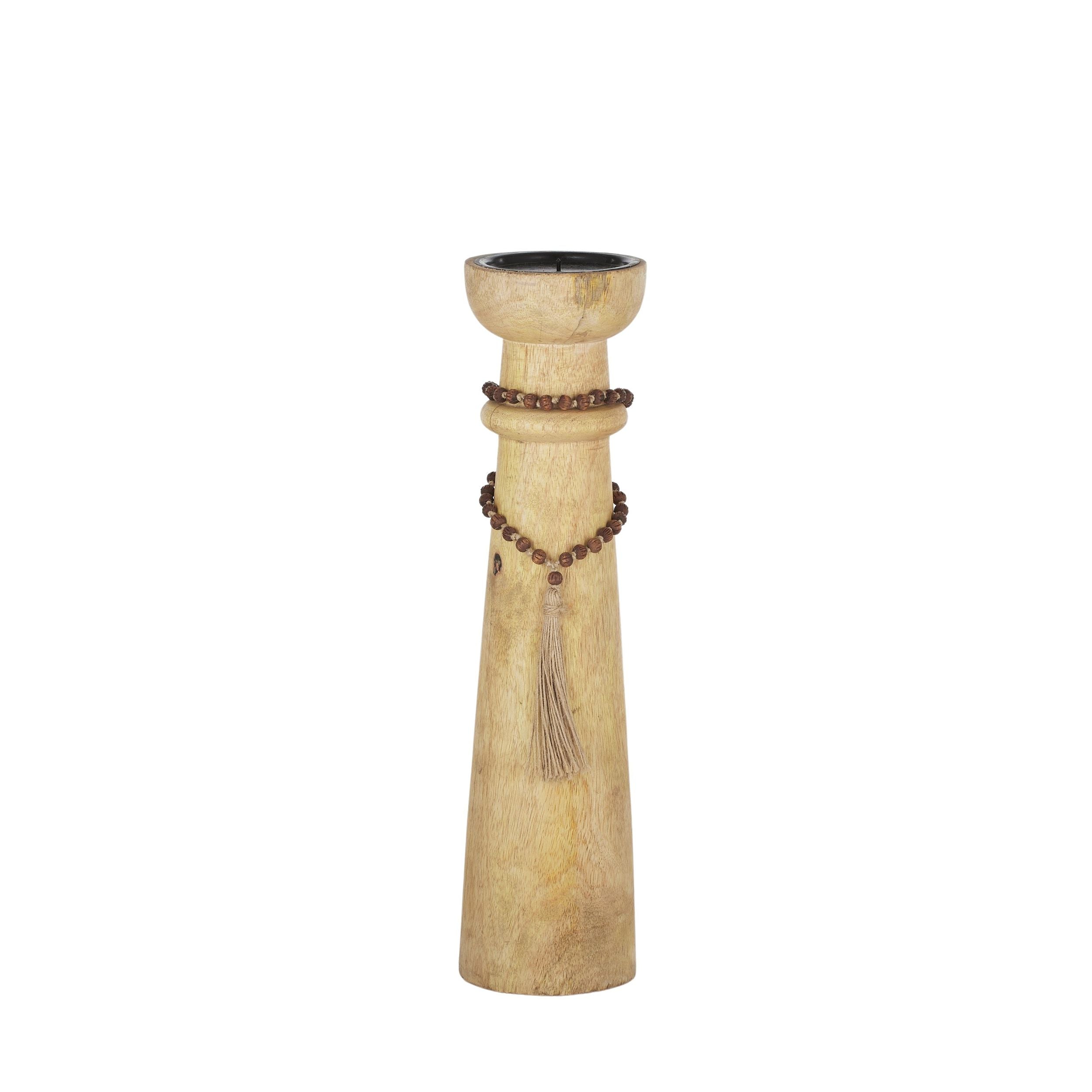 Coast To Coast Filemu Wood Candleholder 10x40cm Natural