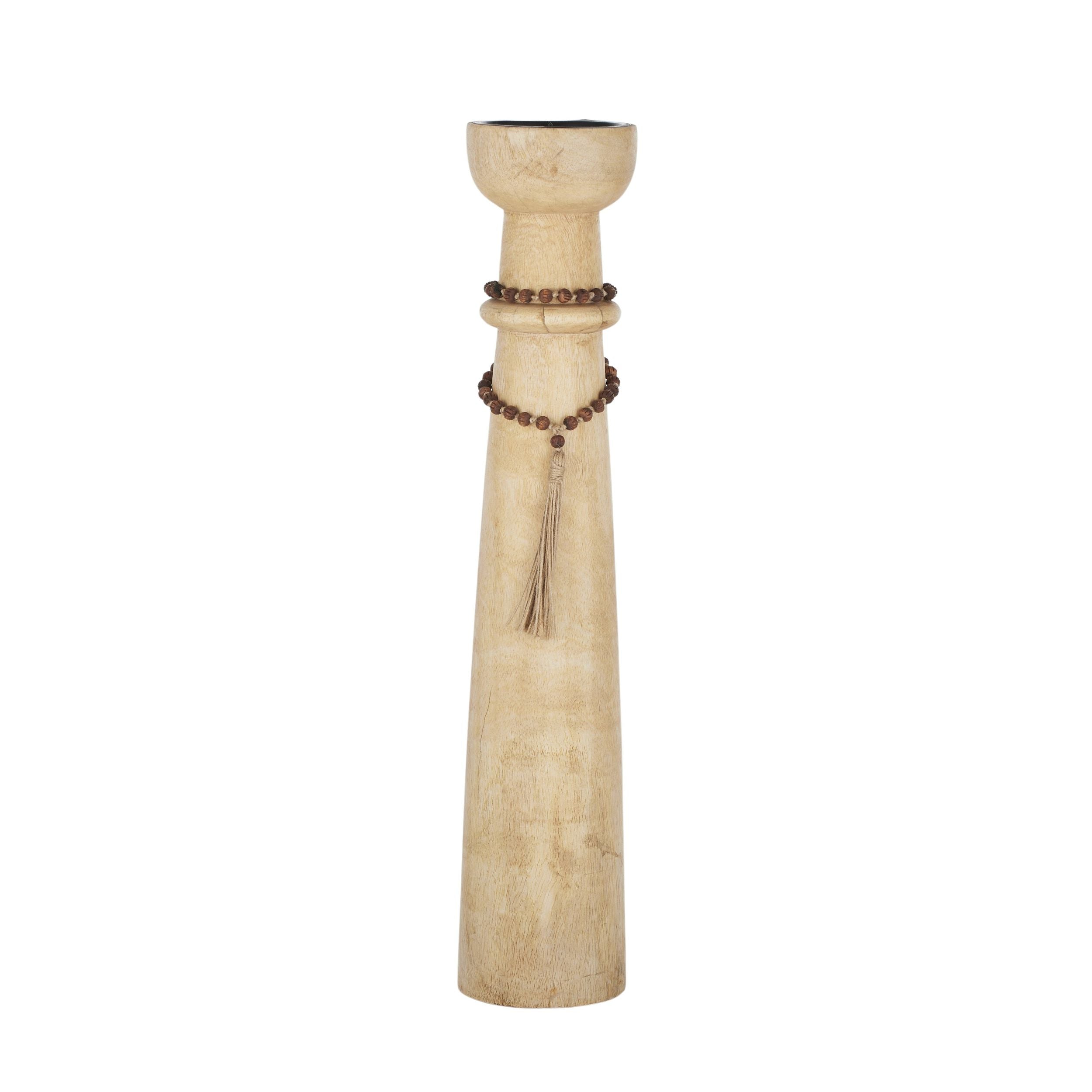 Coast To Coast Filemu Wood Candleholder 10x50cm Natural