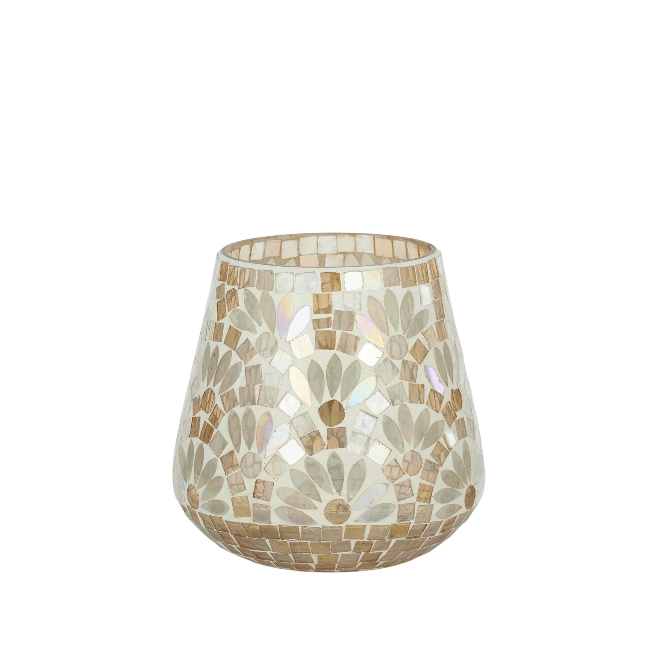 Coast To Coast Kya Glass Votive 17x16cm Gold/Grey