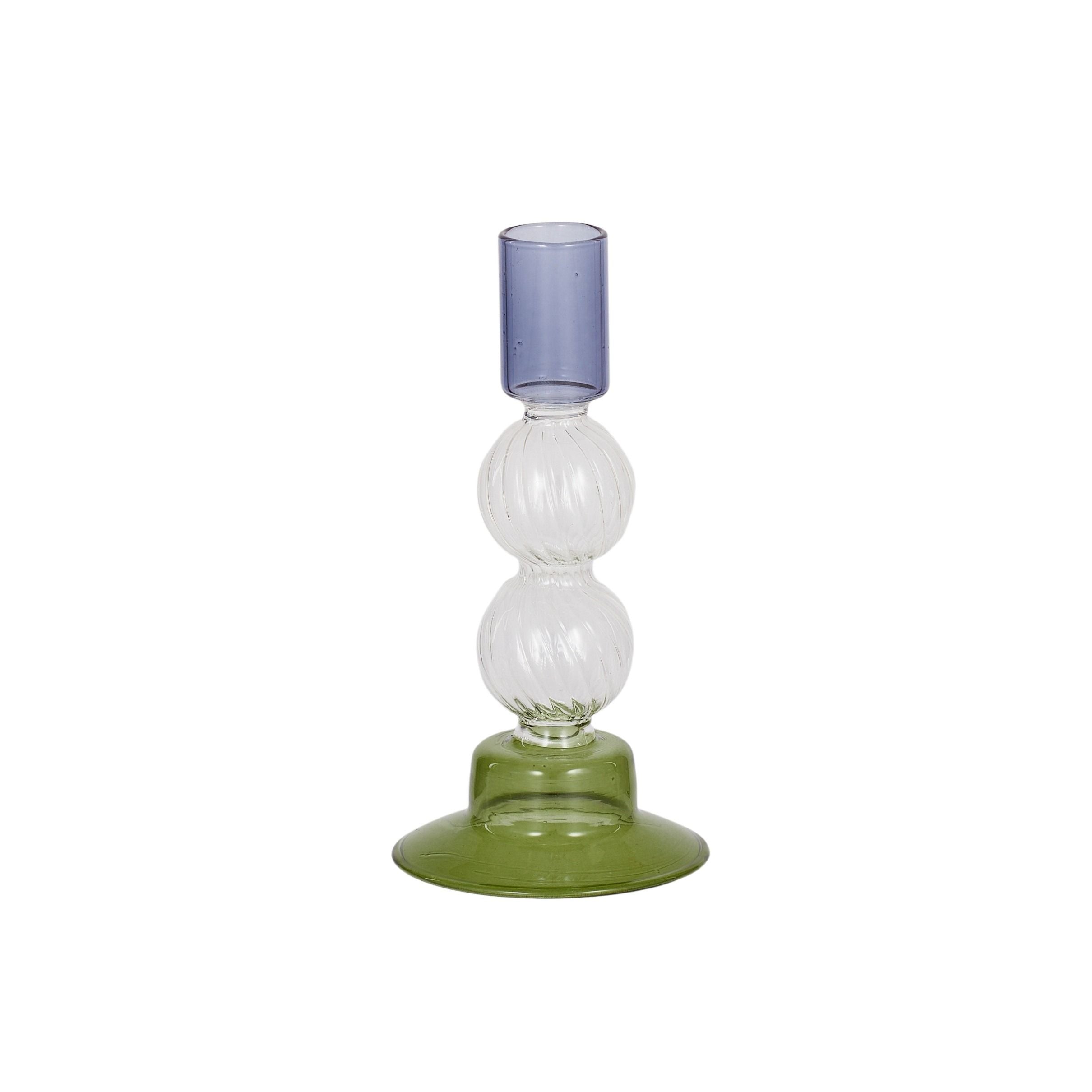 Coast To Coast Dana Glass C'holder 8x16cm Blue/Green