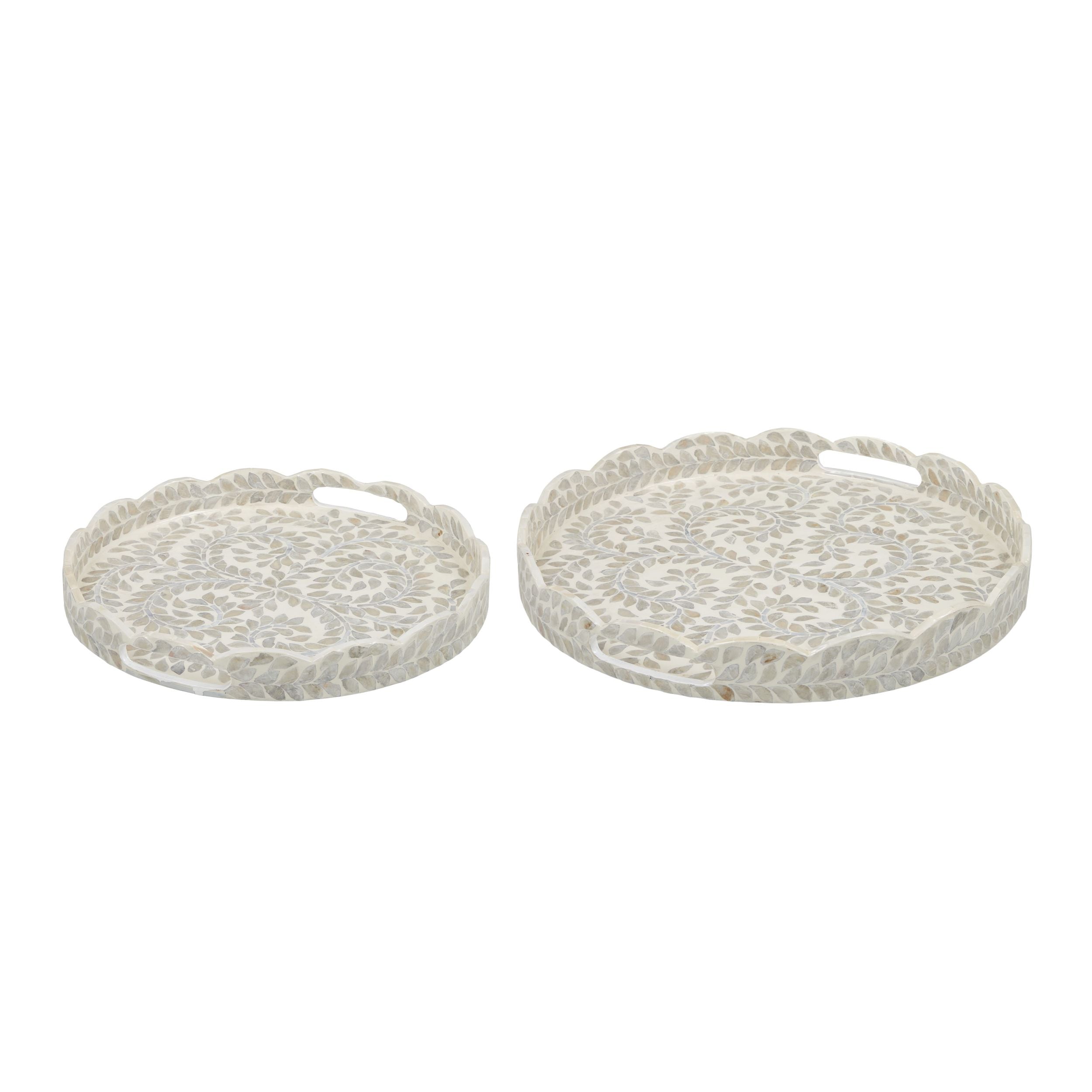 Coast To Coast Gigi Set of 2 Inlay Trays Natural
