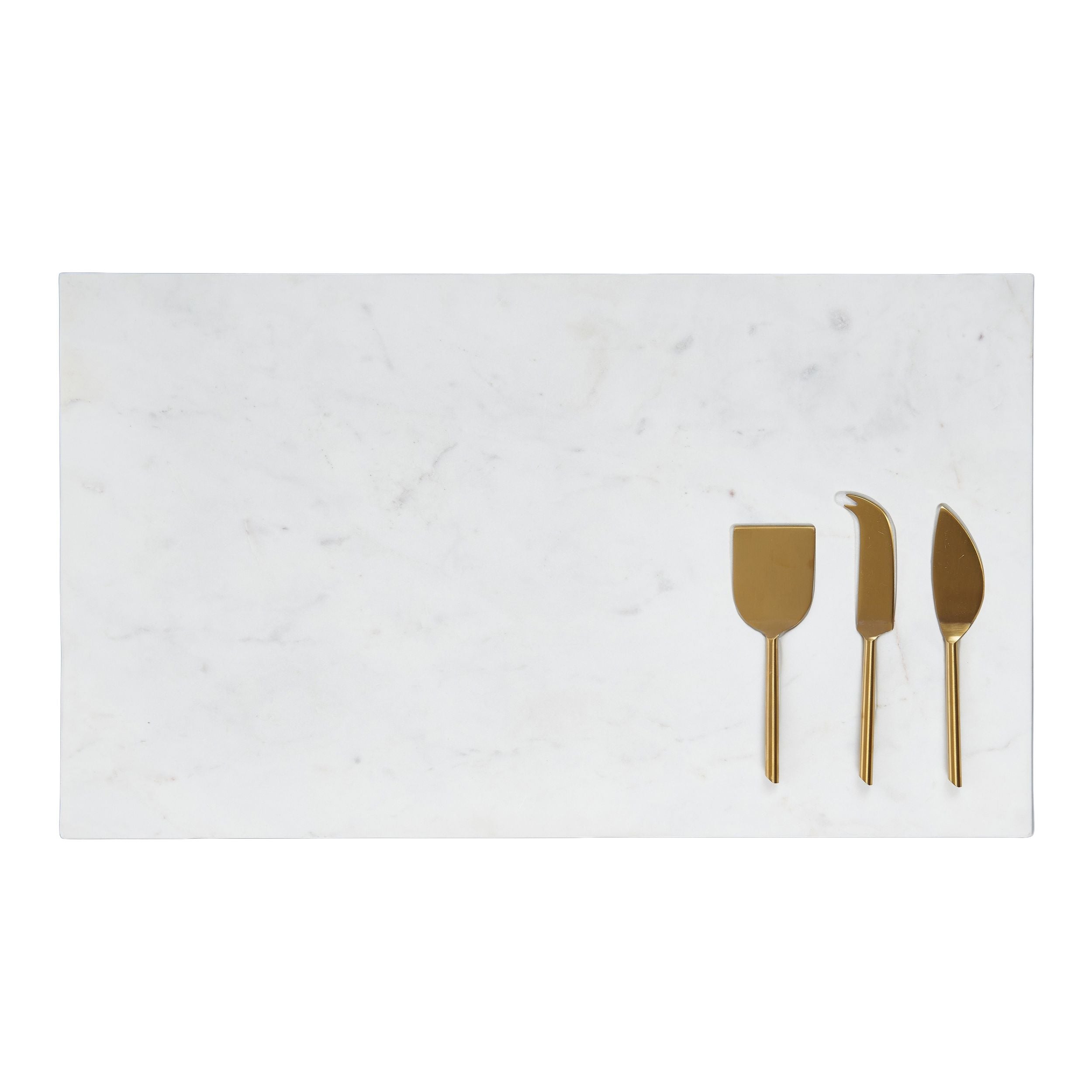 Assemble Otis 4pc Marble Cheese Board Set 35x60cm
