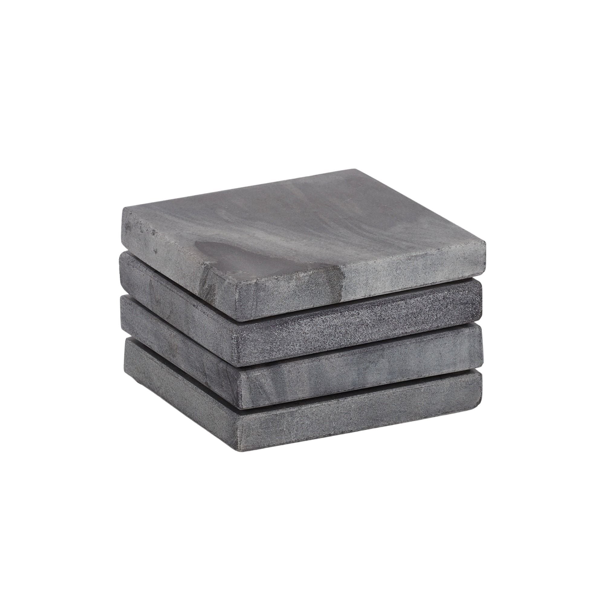 Assemble Neo Set of 4 Square Marble Coaster Grey