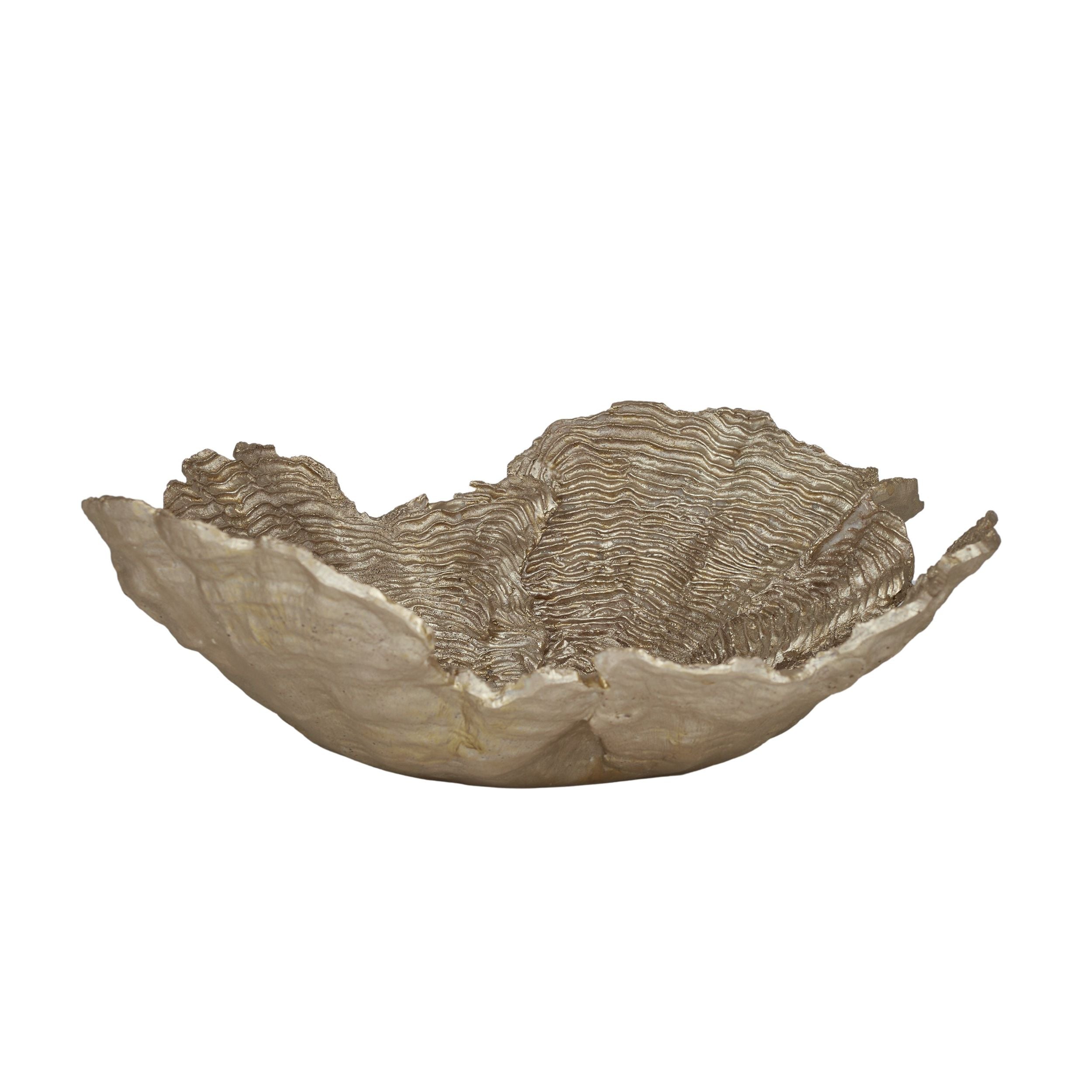 Coast To Coast Coral Resin Bowl Gold