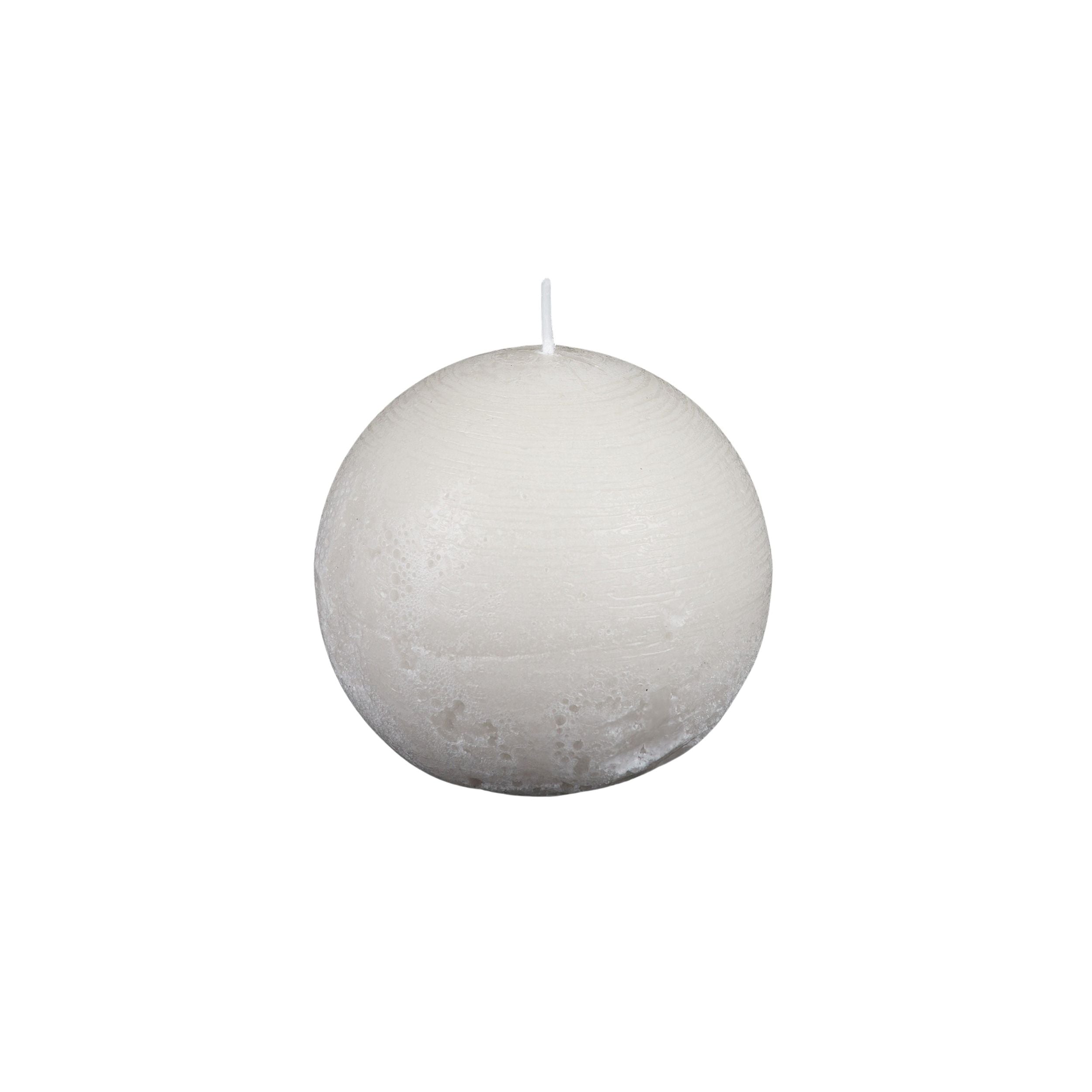 Elemental Terra Texture Sphere Candle Natural