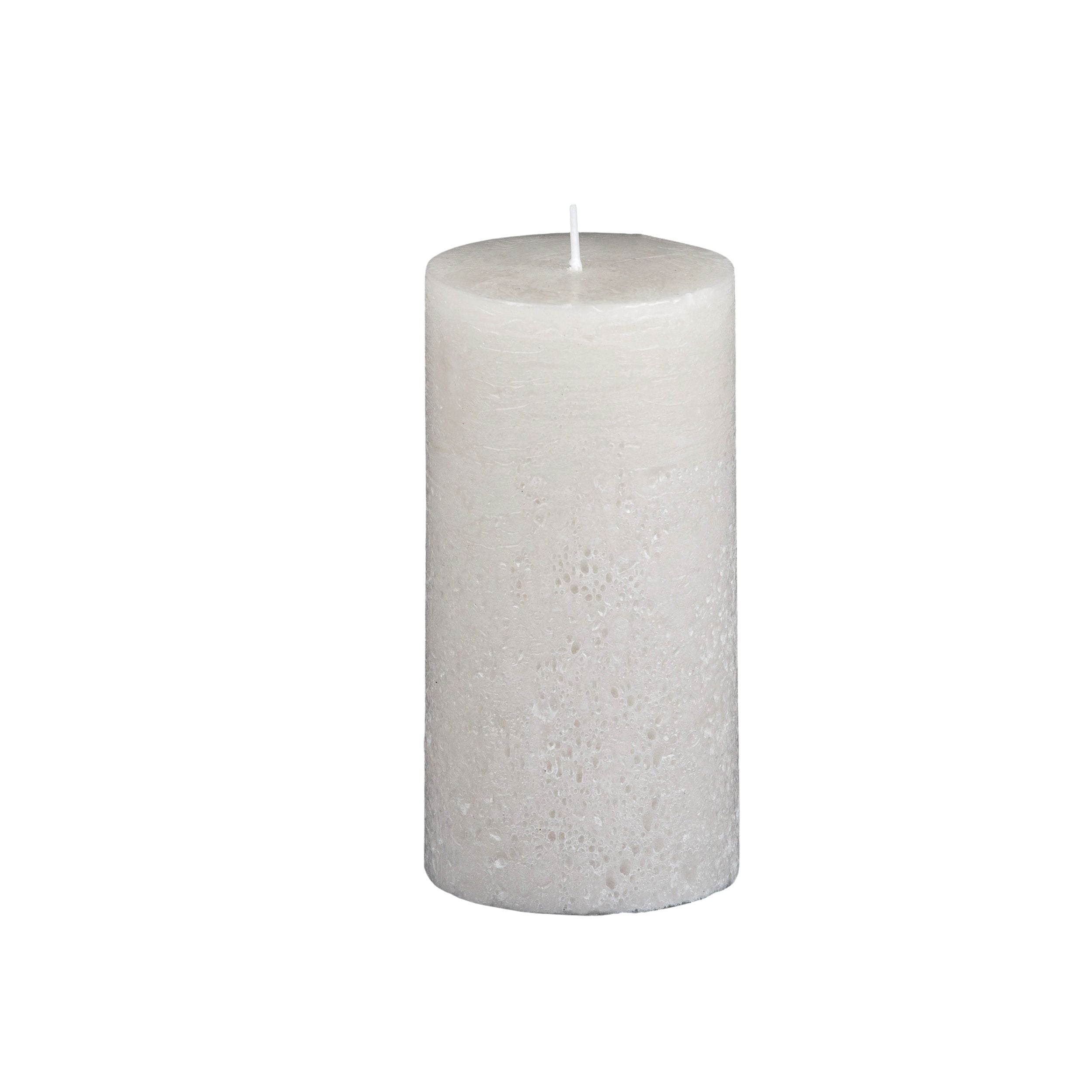 Elemental Terra Texture Pillar Candle 7x14cm Natural