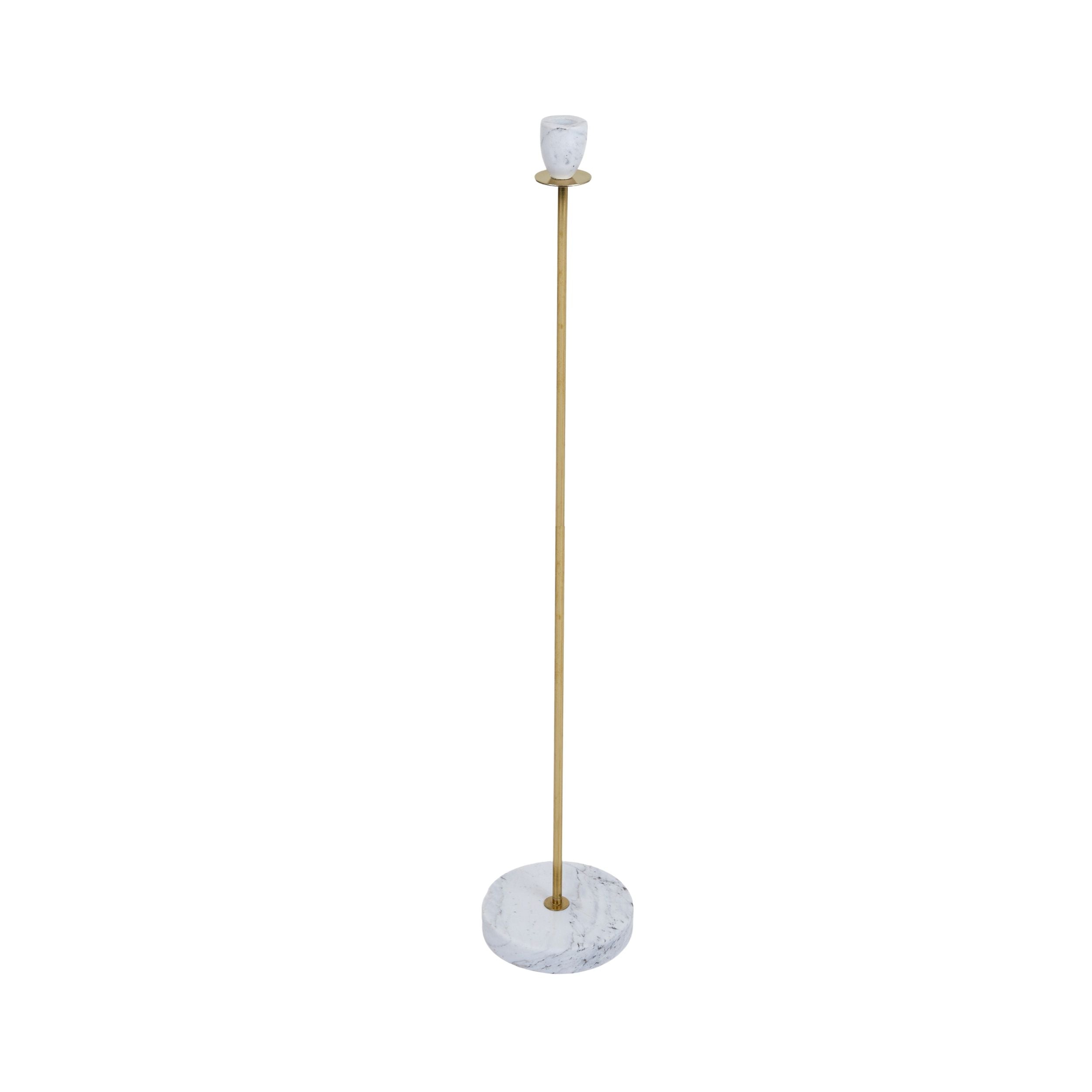 Coast To Coast Zoe Marble/Metal Candleholder 15x83cm