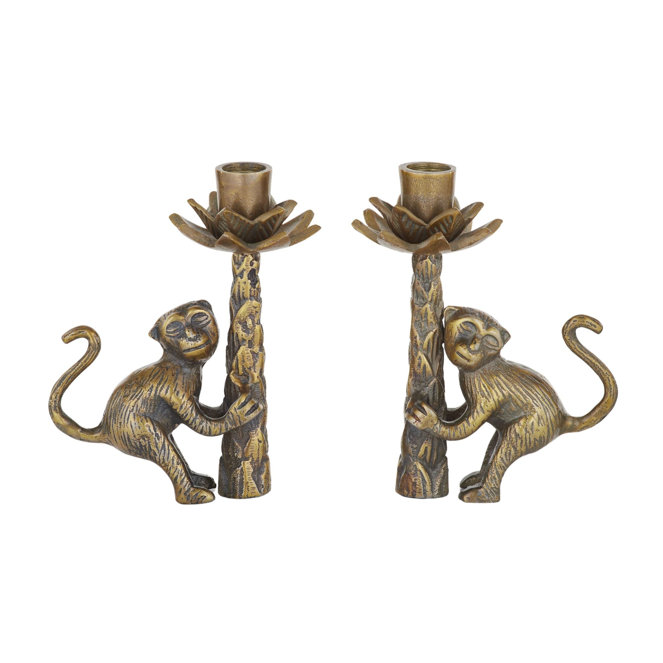 Coast To Coast Nico Set of 2 Metal Candleholder Gold