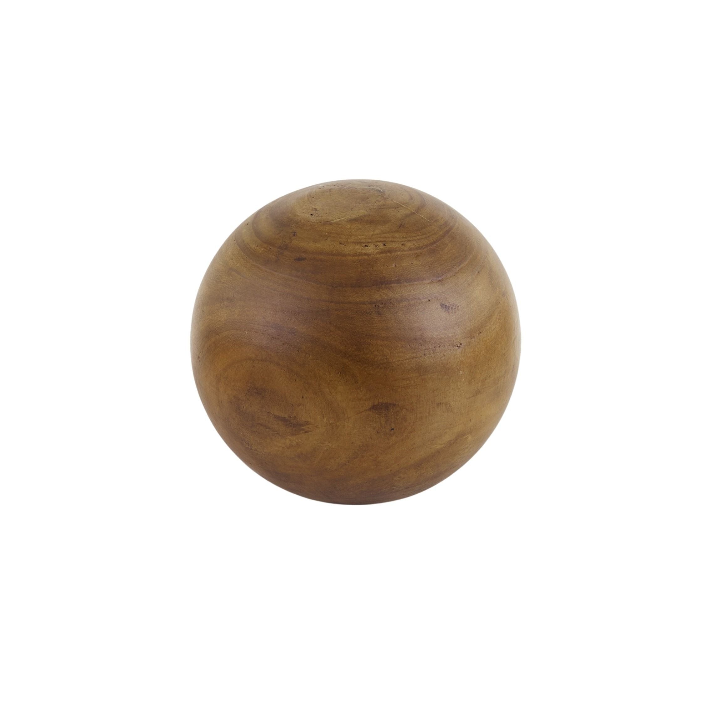 Coast To Coast Costa Wood Decorative Ball 15cm Walnut