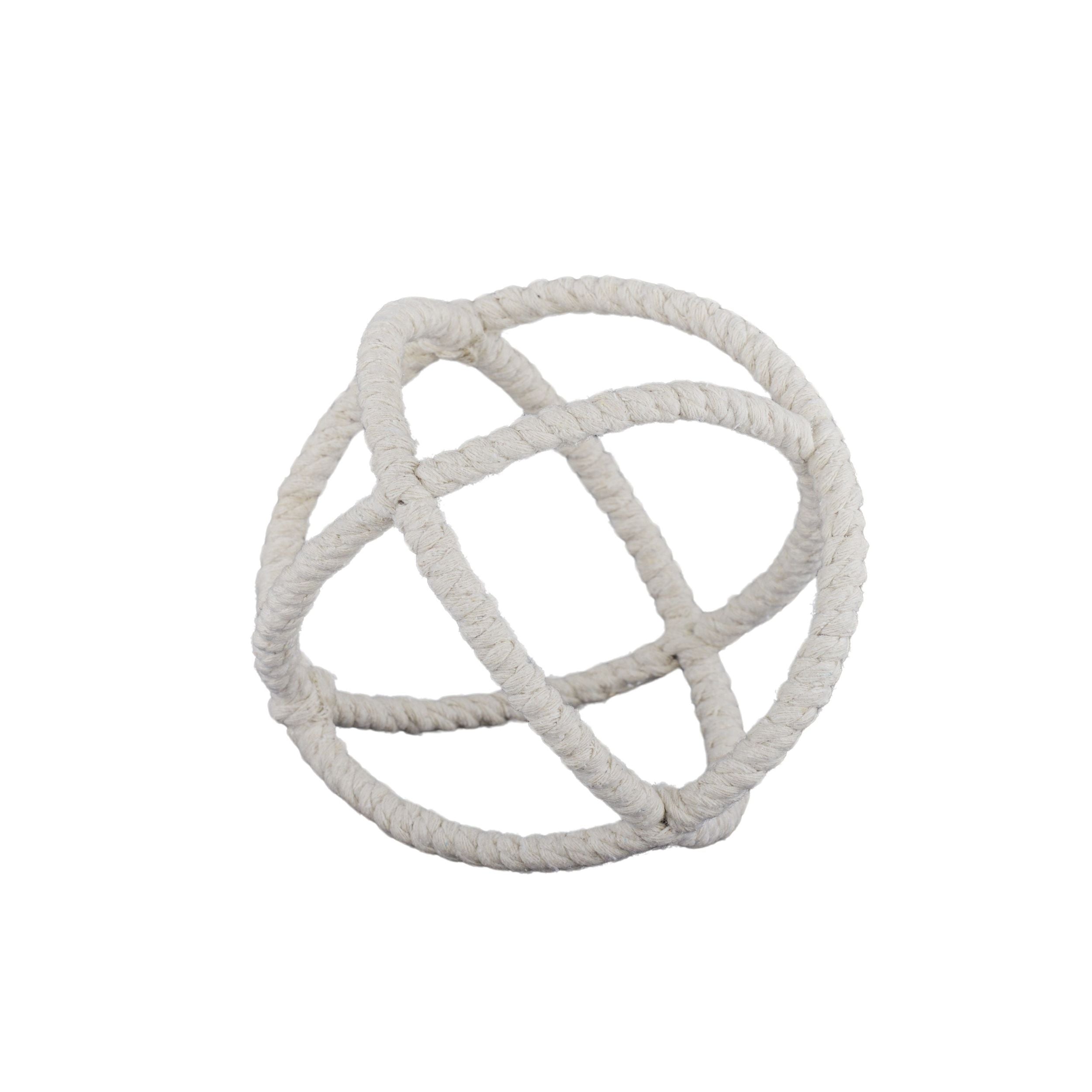 Coast To Coast Atlantis Cotton Decorative Ball 15.5cm Natural