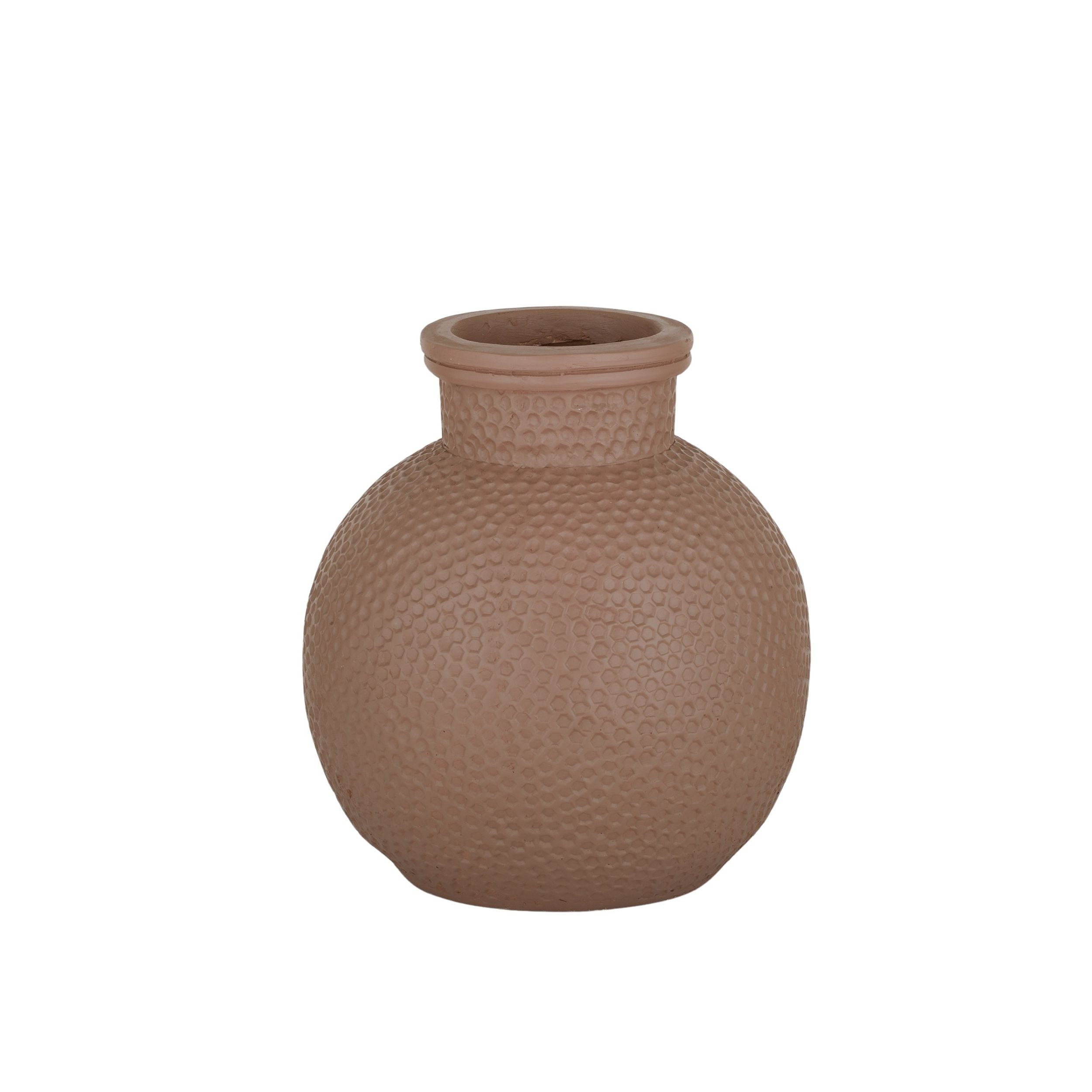 Coast To Coast Sicily Composite Vase Tan
