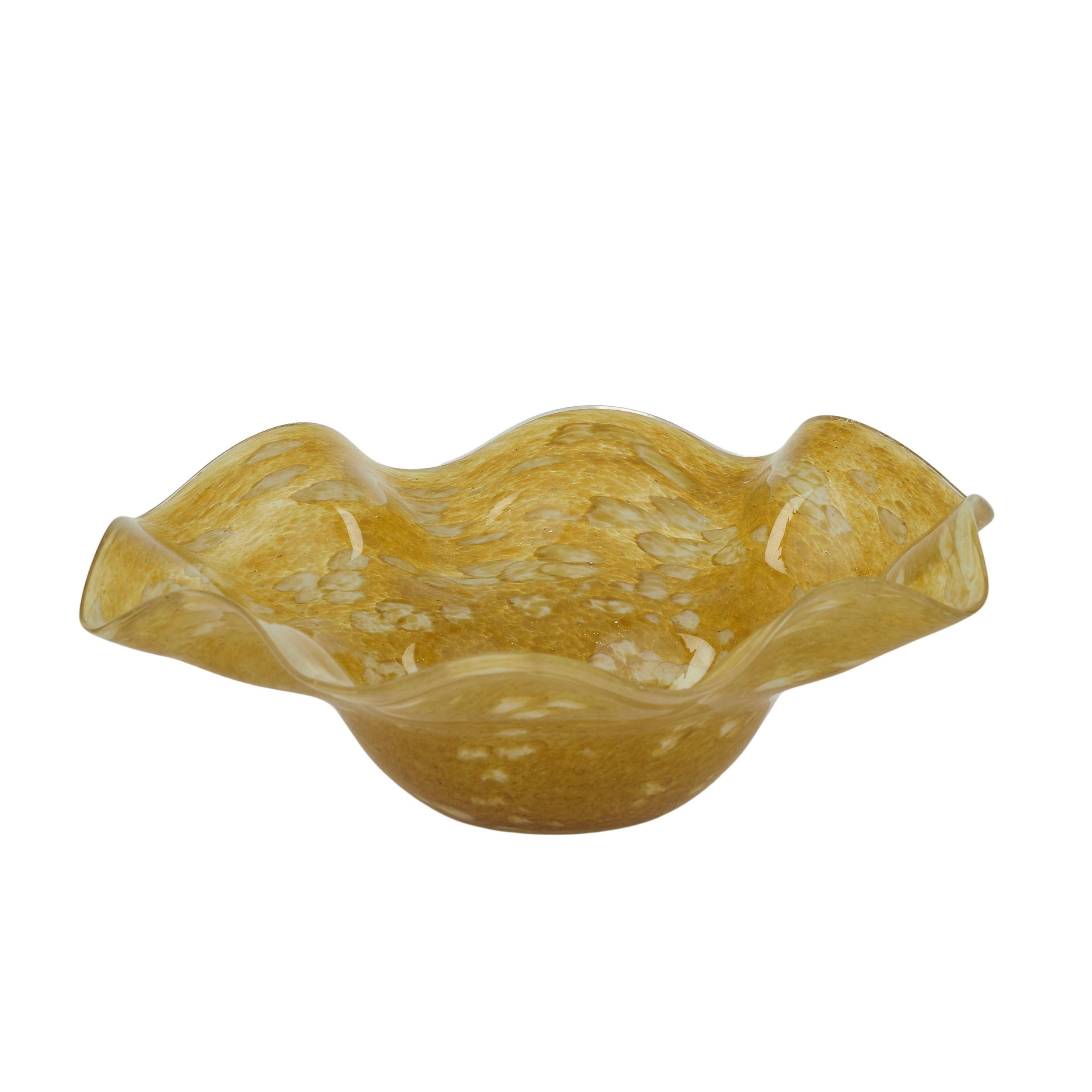 Coast To Coast Alice Glass Bowl Amber