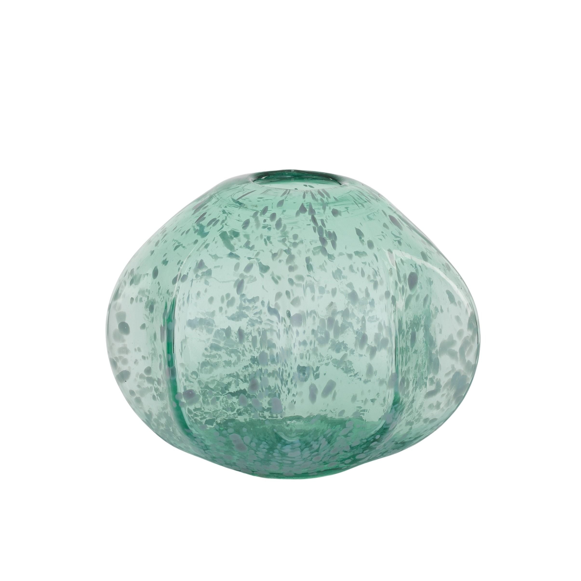 Coast To Coast Harris Glass Vase 23x20x18cm Green/White
