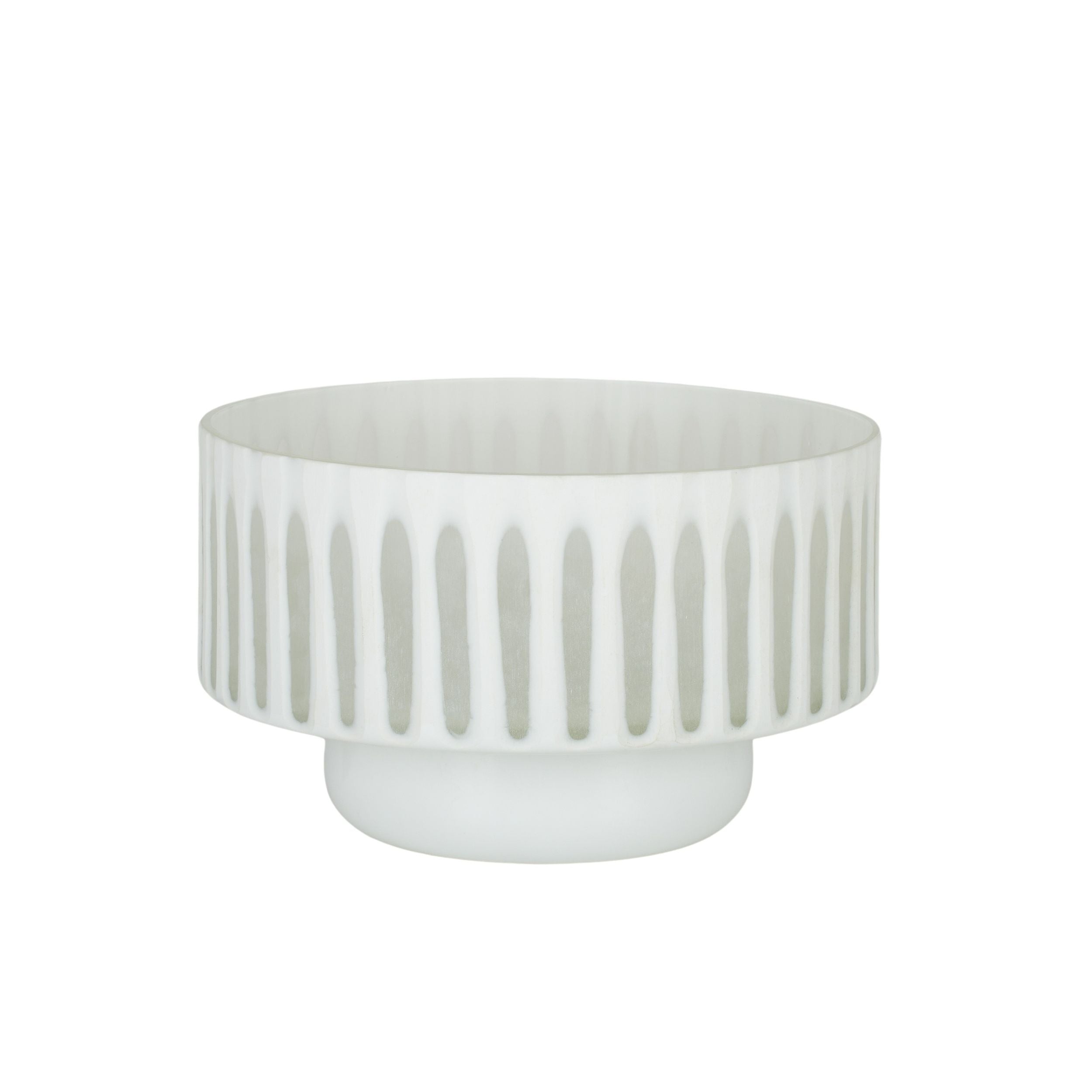 Coast To Coast Kamari Glass Bowl White