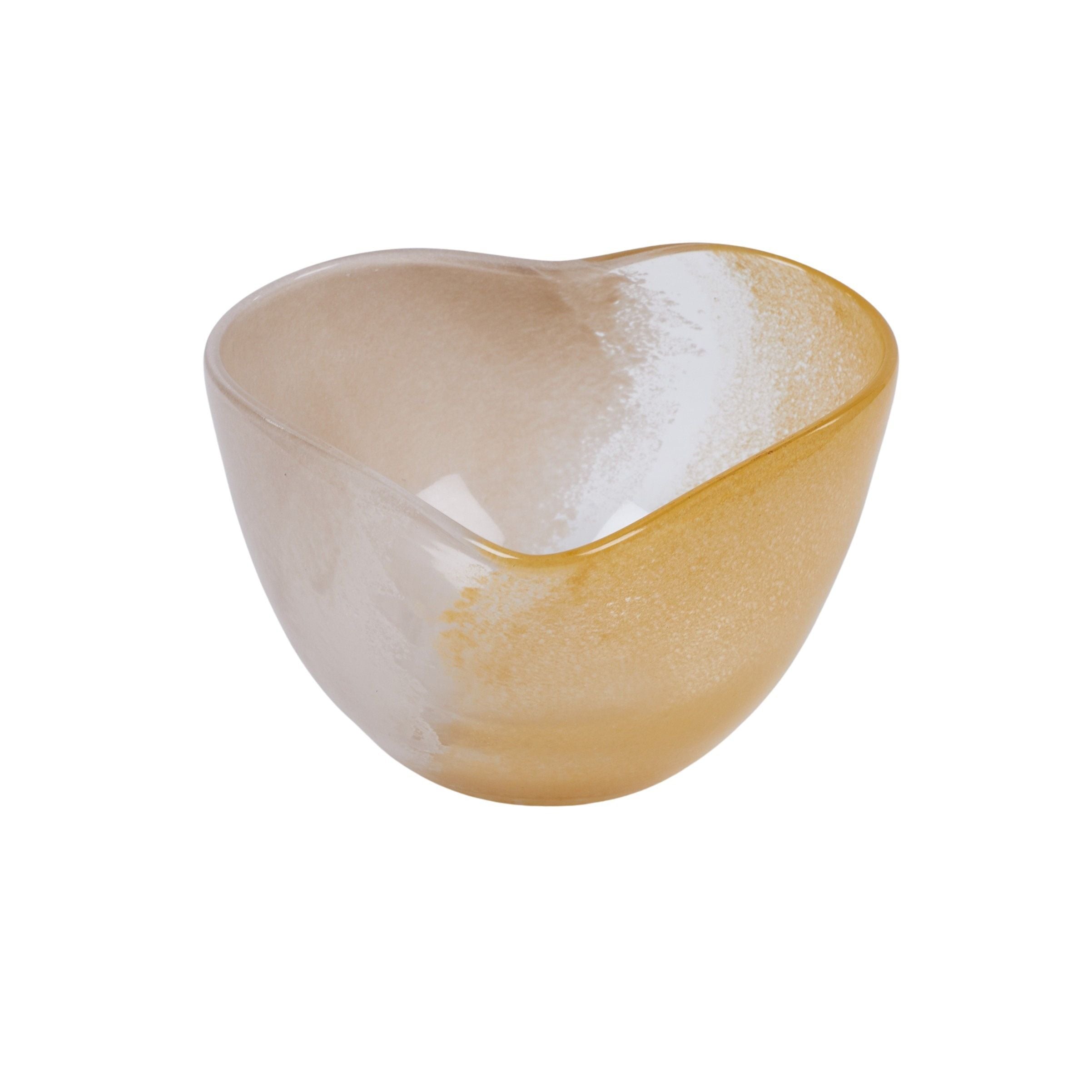 Coast To Coast Heart Glass Bowl Amber/Pink
