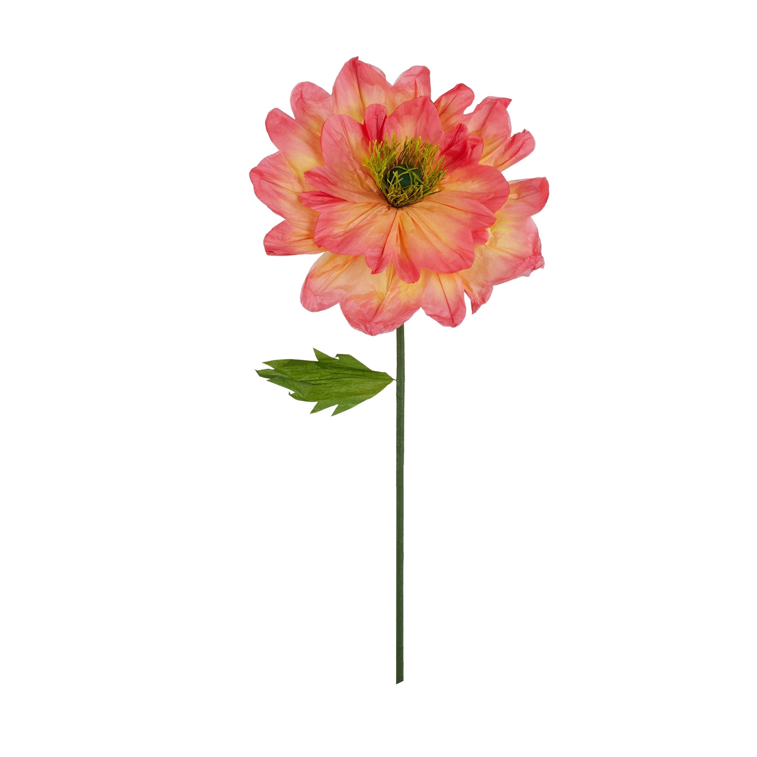 Life Botanic Poppy Paper Flower Orange/Lemon