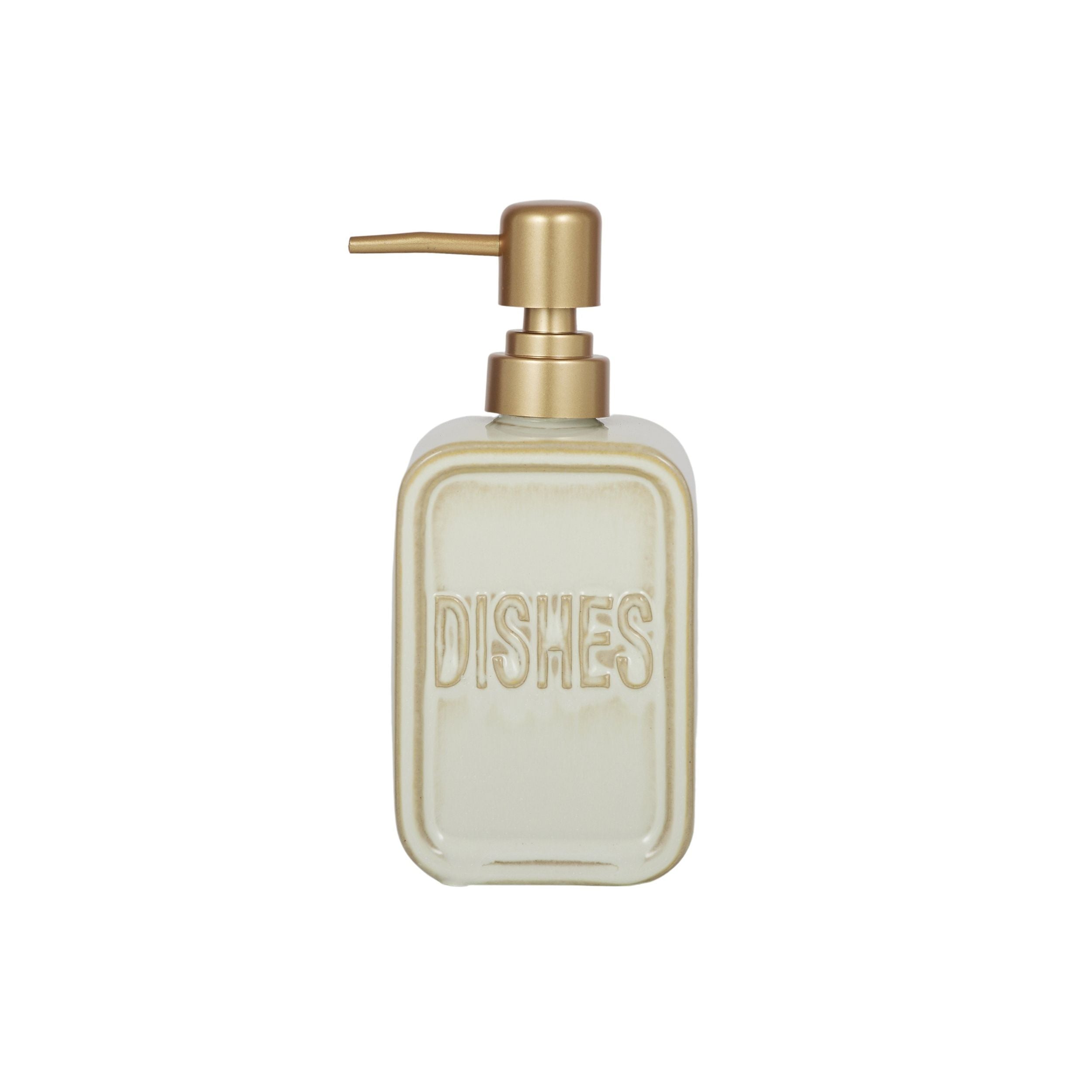 Elemental Dishes Ceramic Soap Dispenser Ivory