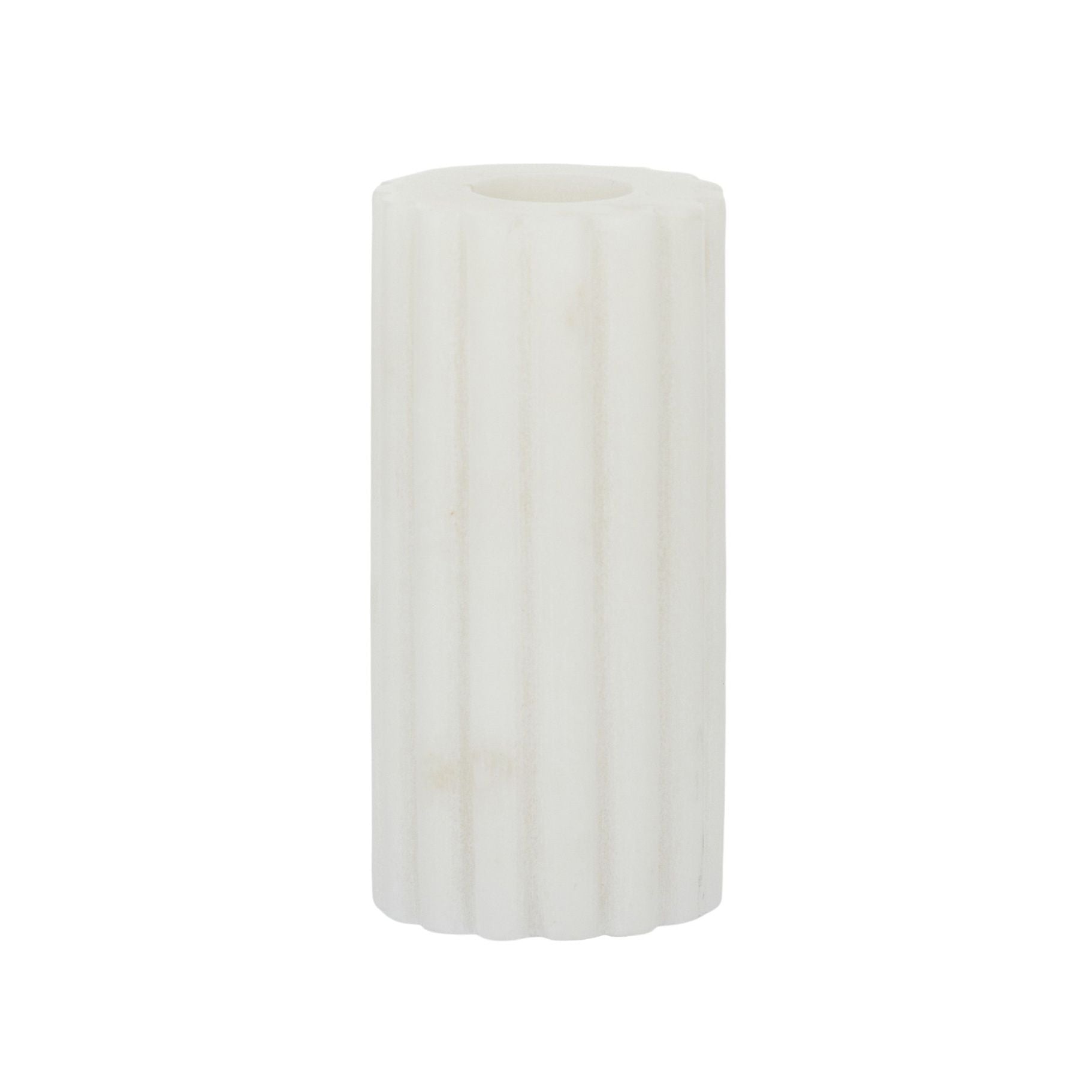 Coast To Coast Mara Marble Candleholder 5x10cm White