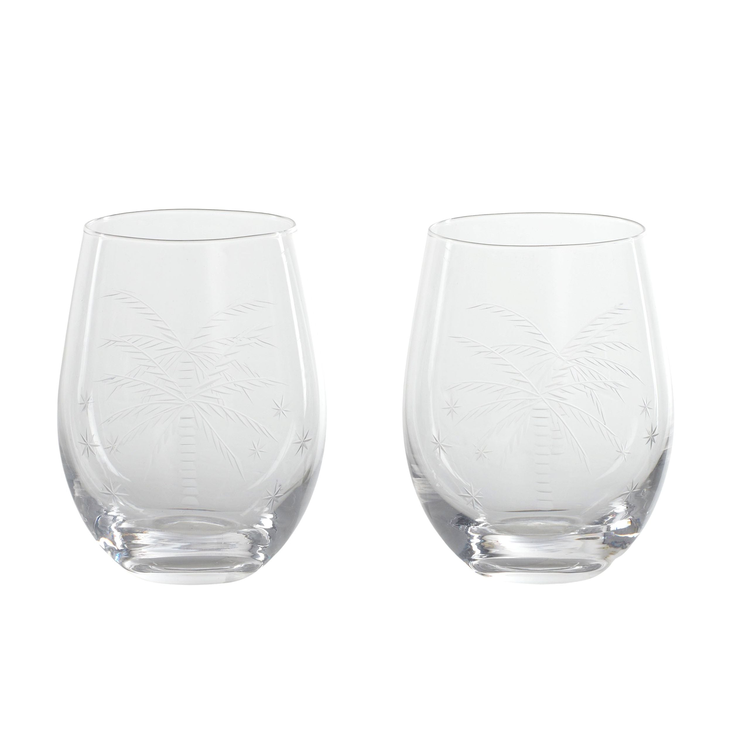 Assemble Coco Set of 2 Glass Tumbler Clear