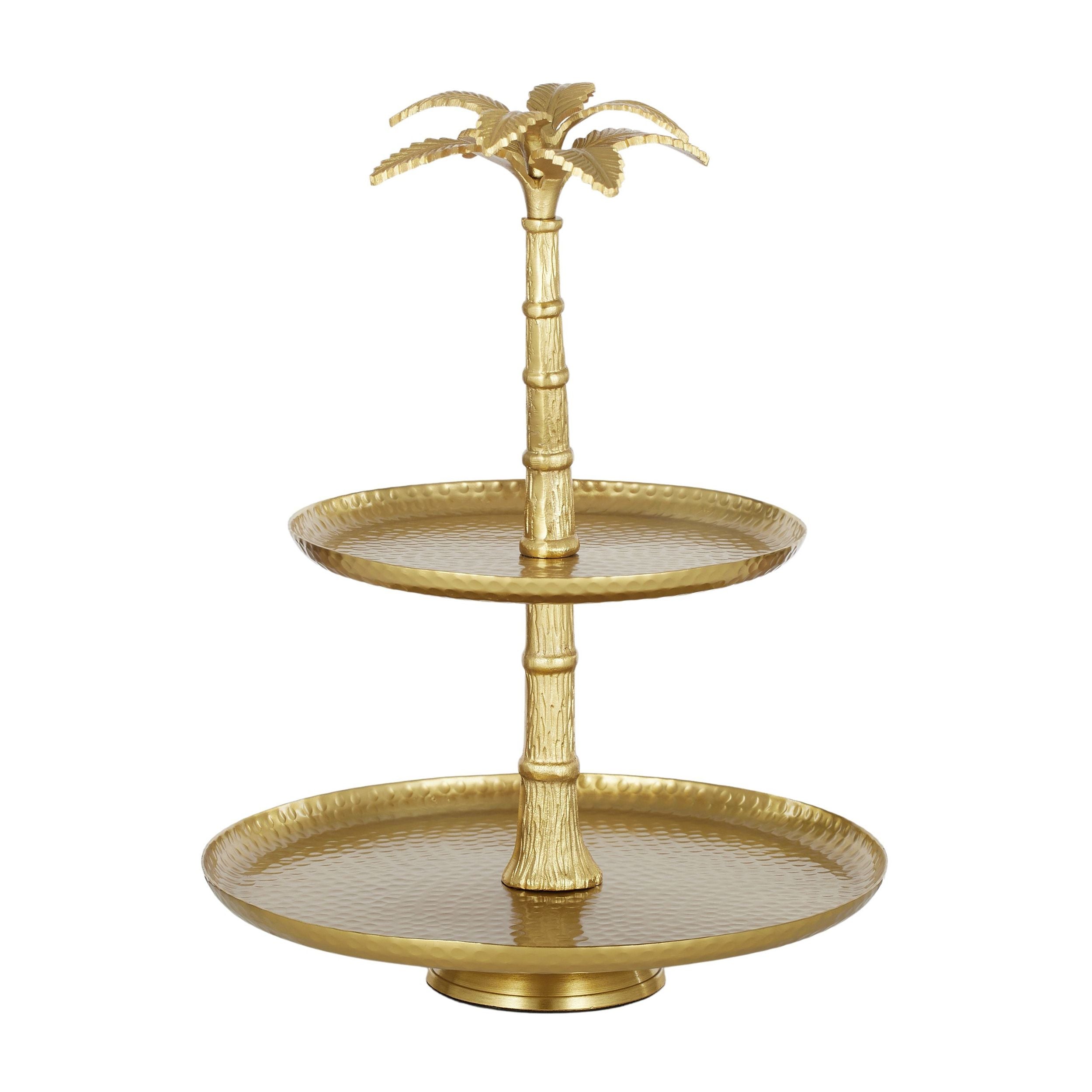 Assemble Kona Metal 2-Tier Serve Stand Gd