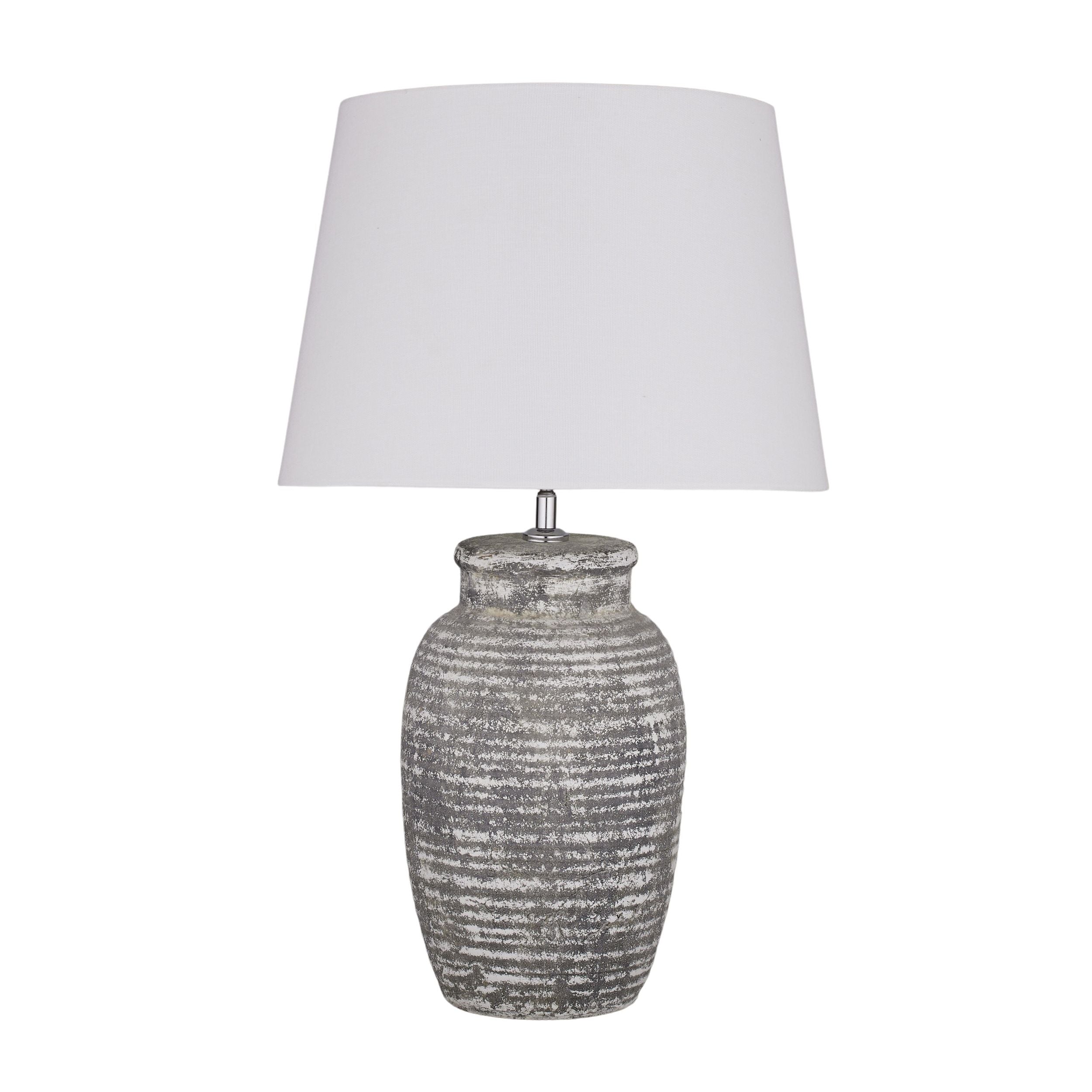 Coast To Coast Addie Ceramic Lamp Grey/Natural