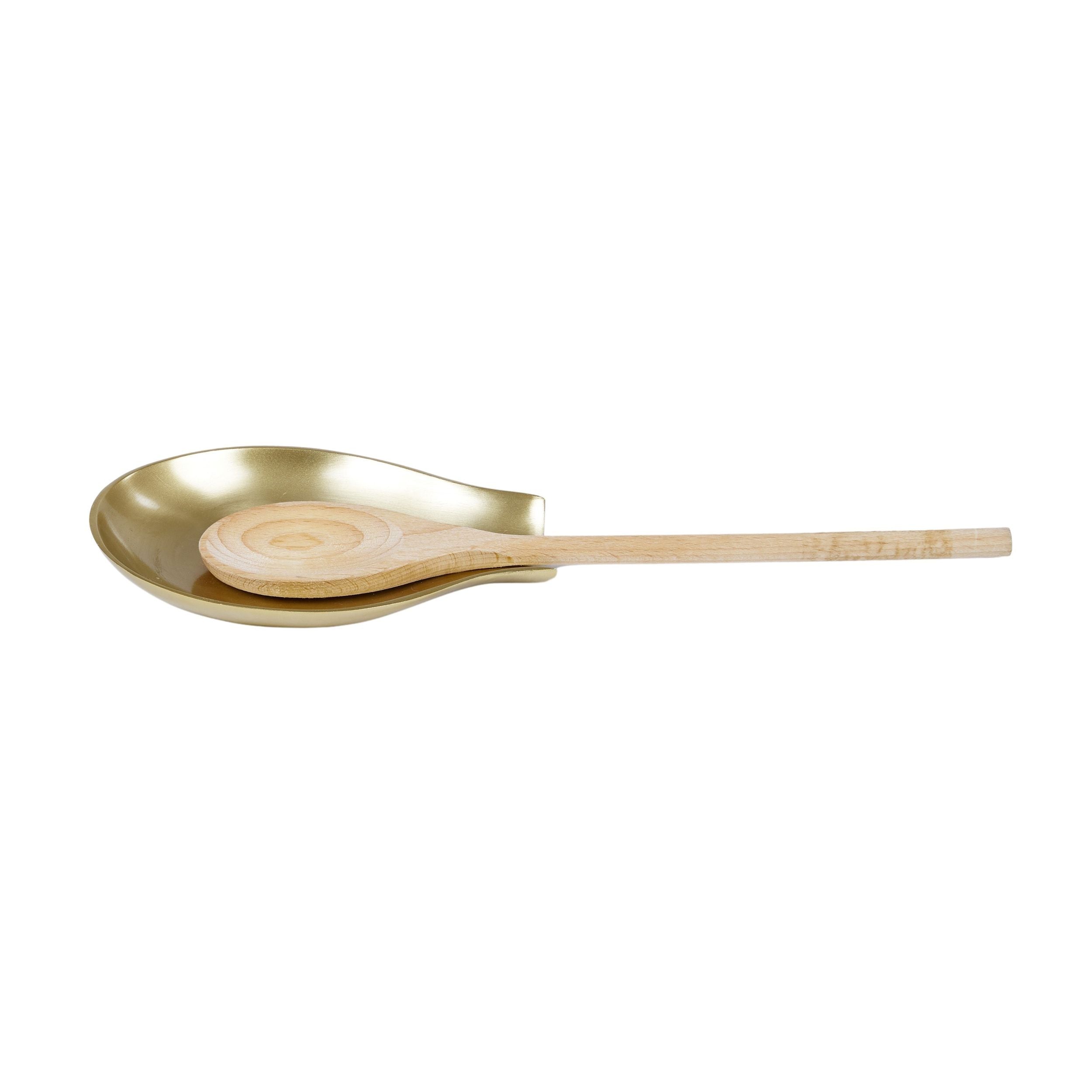 Assemble Laton Metal Spoon Rest Gold