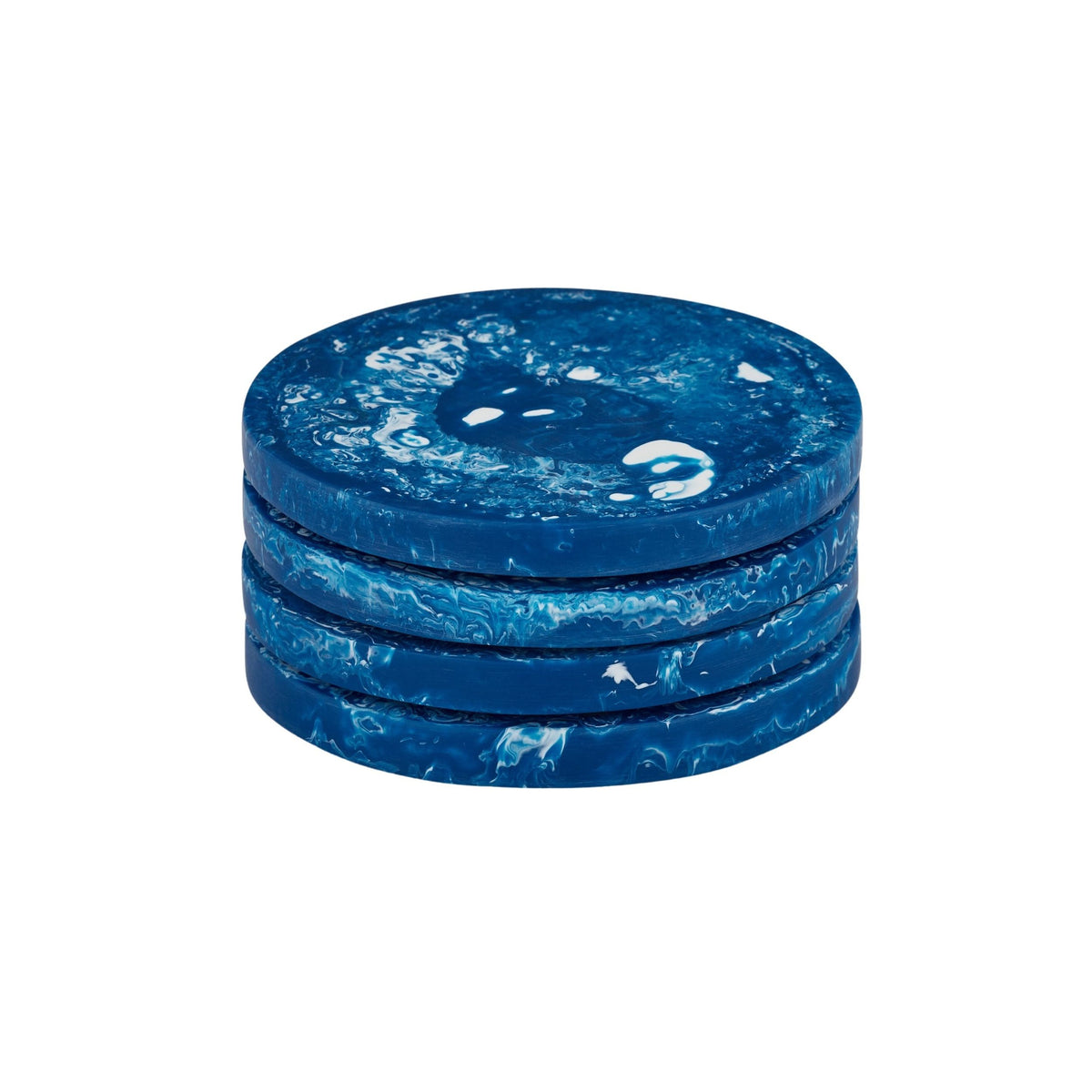 Assemble Kip Set of 4 Resin Coasters Cobalt