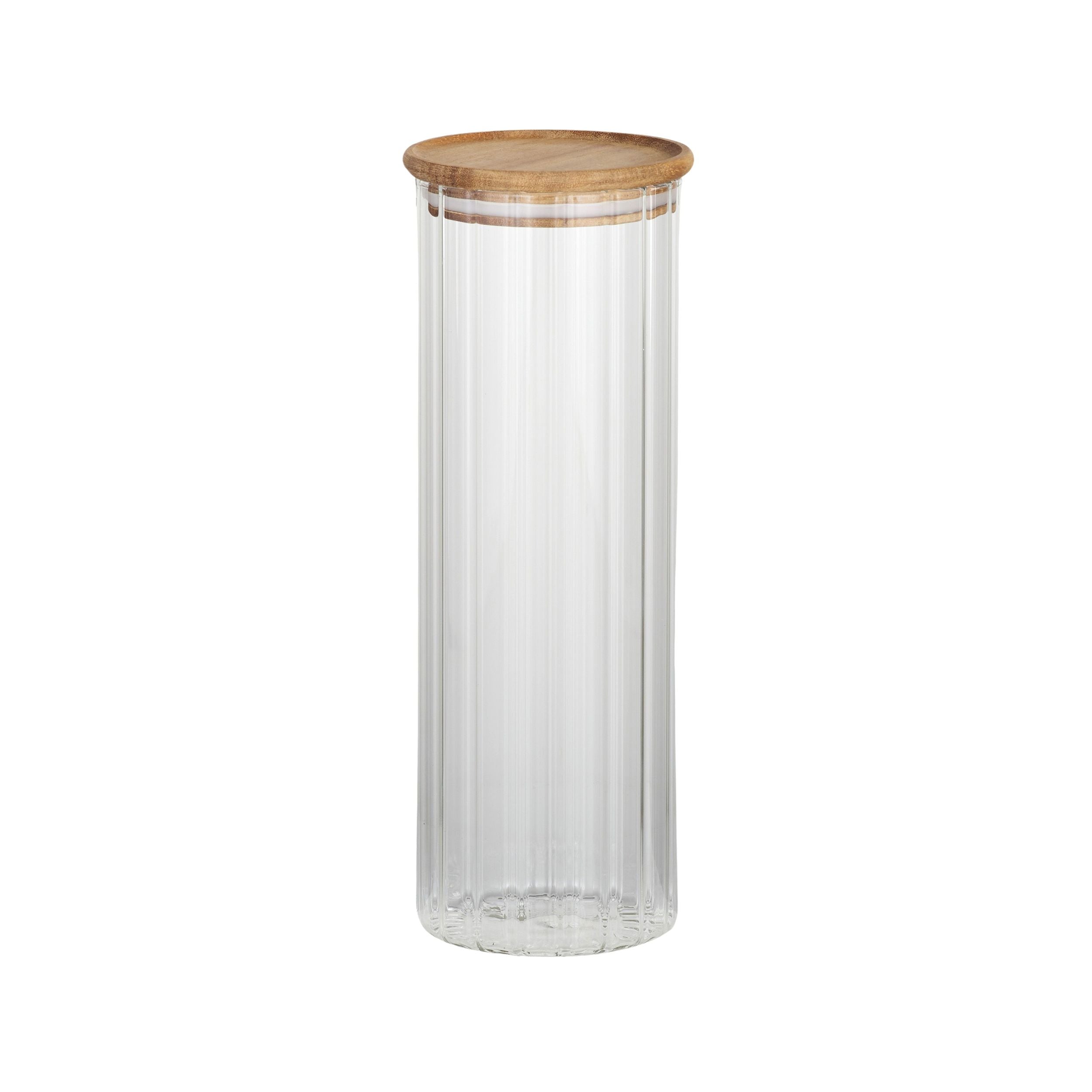Assemble Eleanor Glass/Wood Canister 9.5x26.5cm