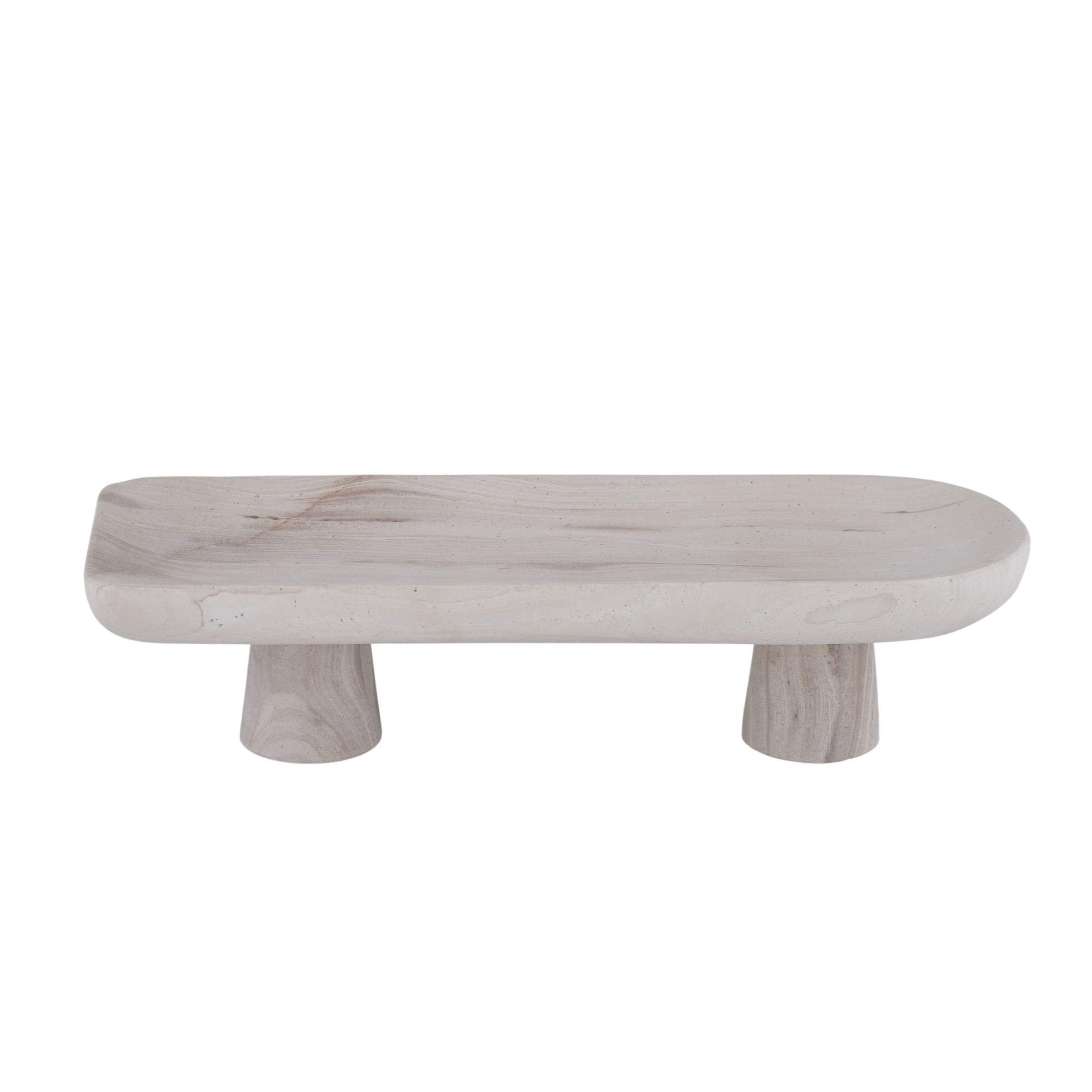 Coast To Coast Chiara Limestone Foot Platter
