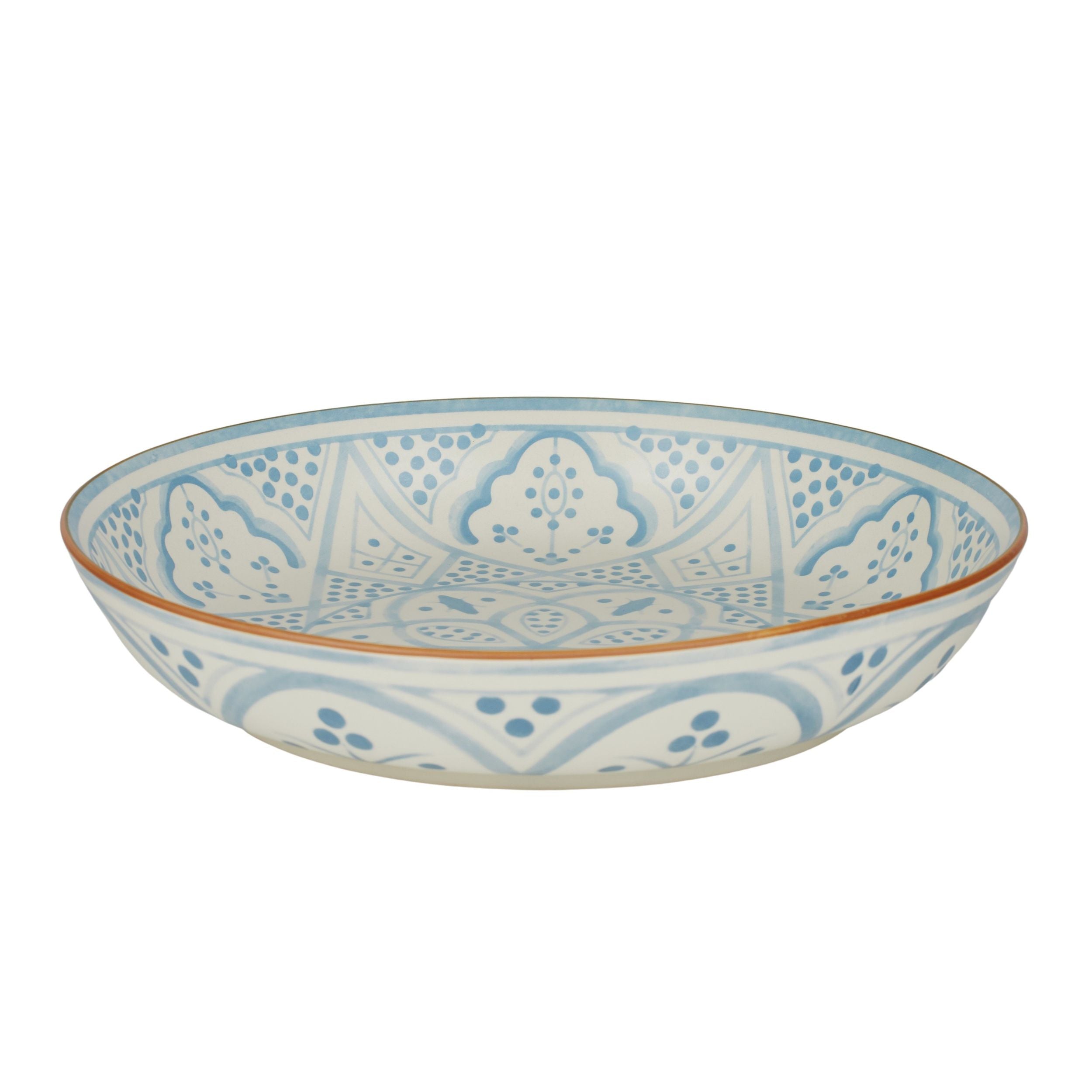 Assemble Aleah Ceramic Shallow Bowl Blue