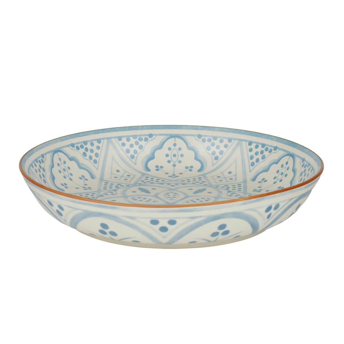 Assemble Aleah Ceramic Shallow Bowl Blue
