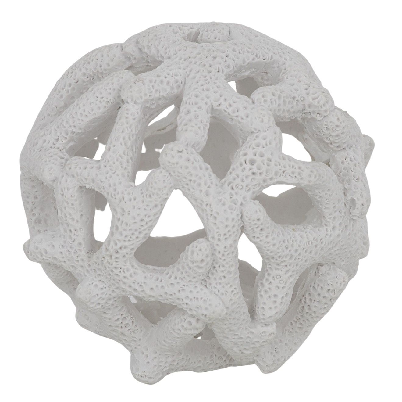 Coast To Coast Coral Resin Decorative Ball White