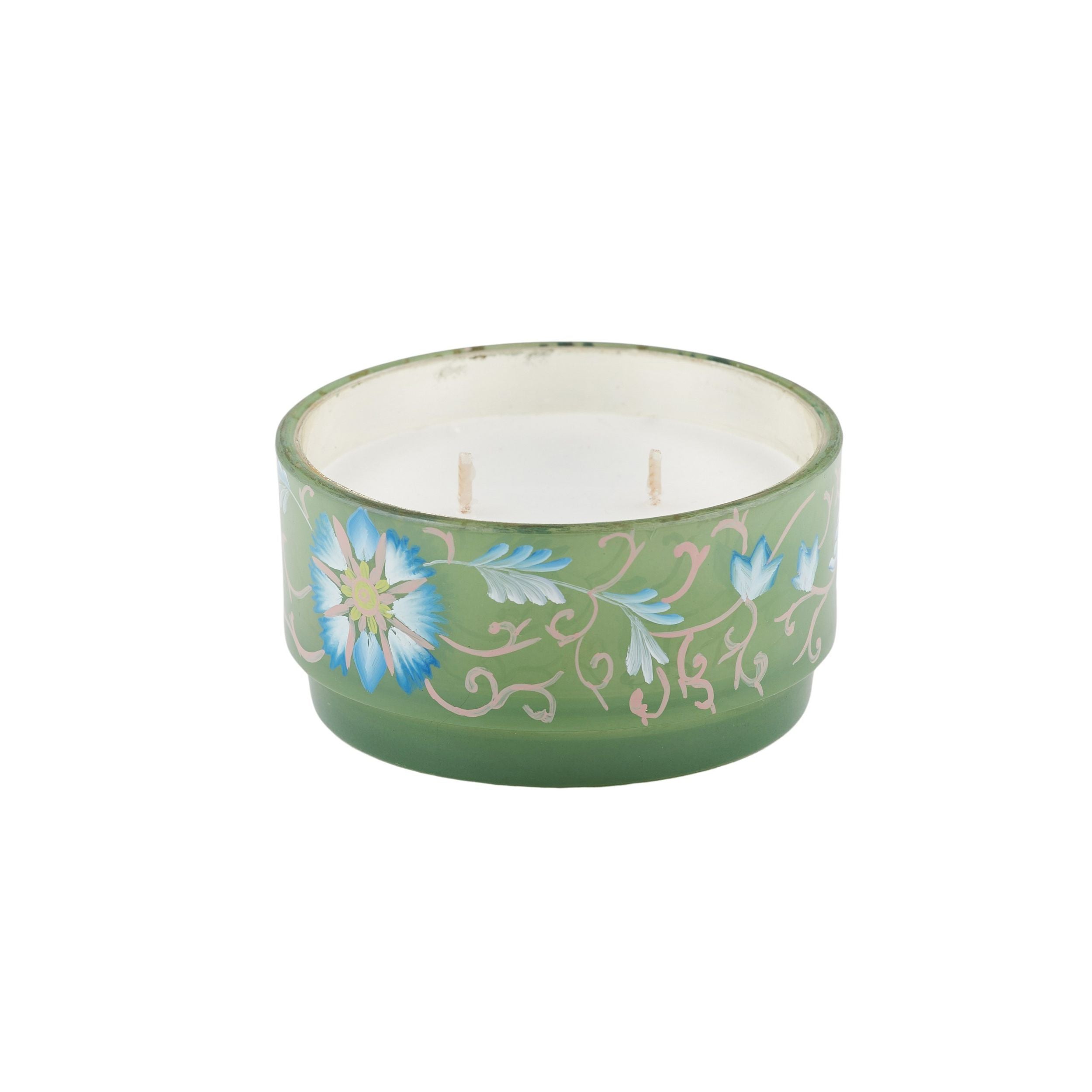 Elemental Spring 5% Glass Candle Jar Green