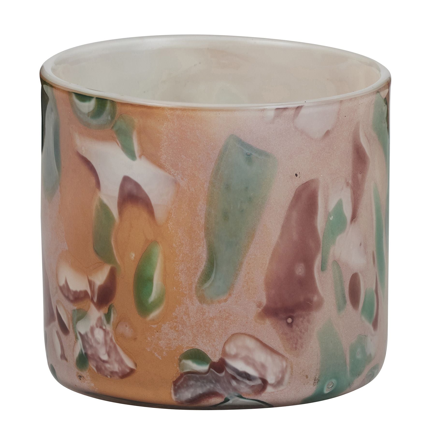 Coast To Coast Oasis 5% Glass Candle Pink/Green