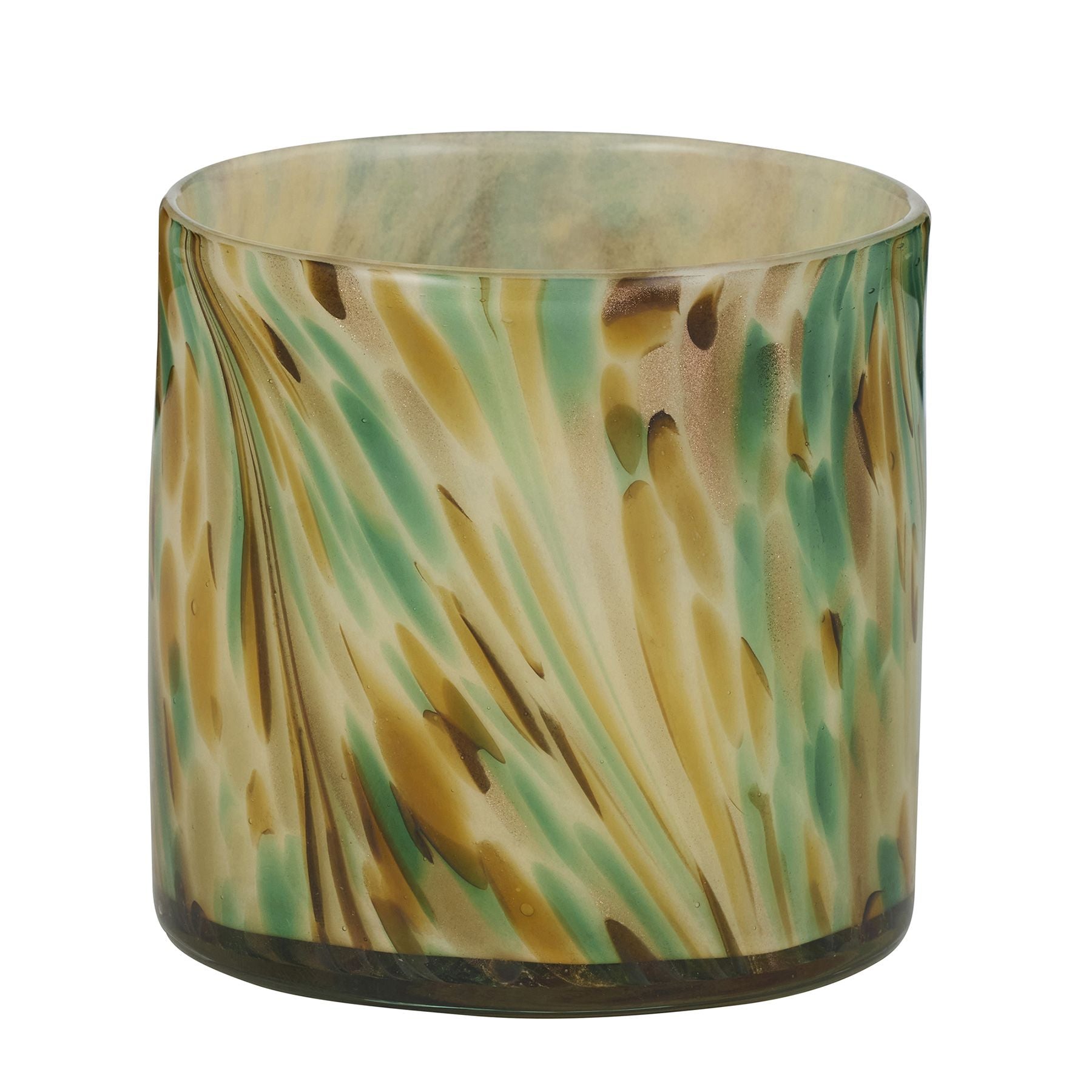 Coast To Coast Oasis 5% Glass Candle Amber/Green